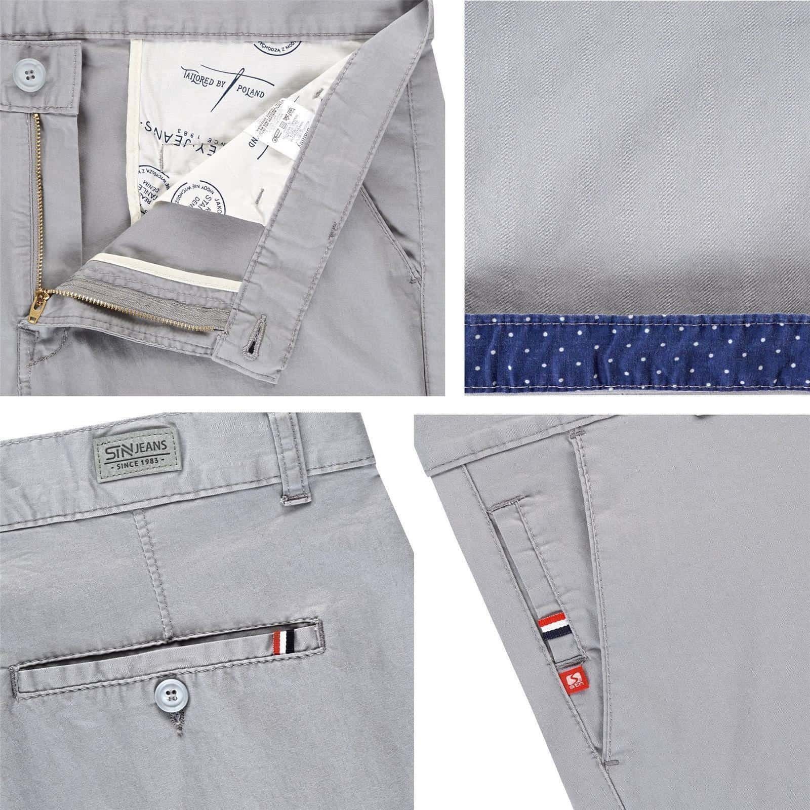 Chino (1-tlg) Herren Shorts Chinoshorts Hose 22746 in Kurze Grau Stanley Jeans