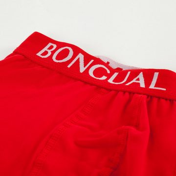 Bongual Boxershorts Santa Claus Motiv Retroshorts Weihnachtsunterhose Geschenkidee (6er-Pack) mit Logo-Elastikbund