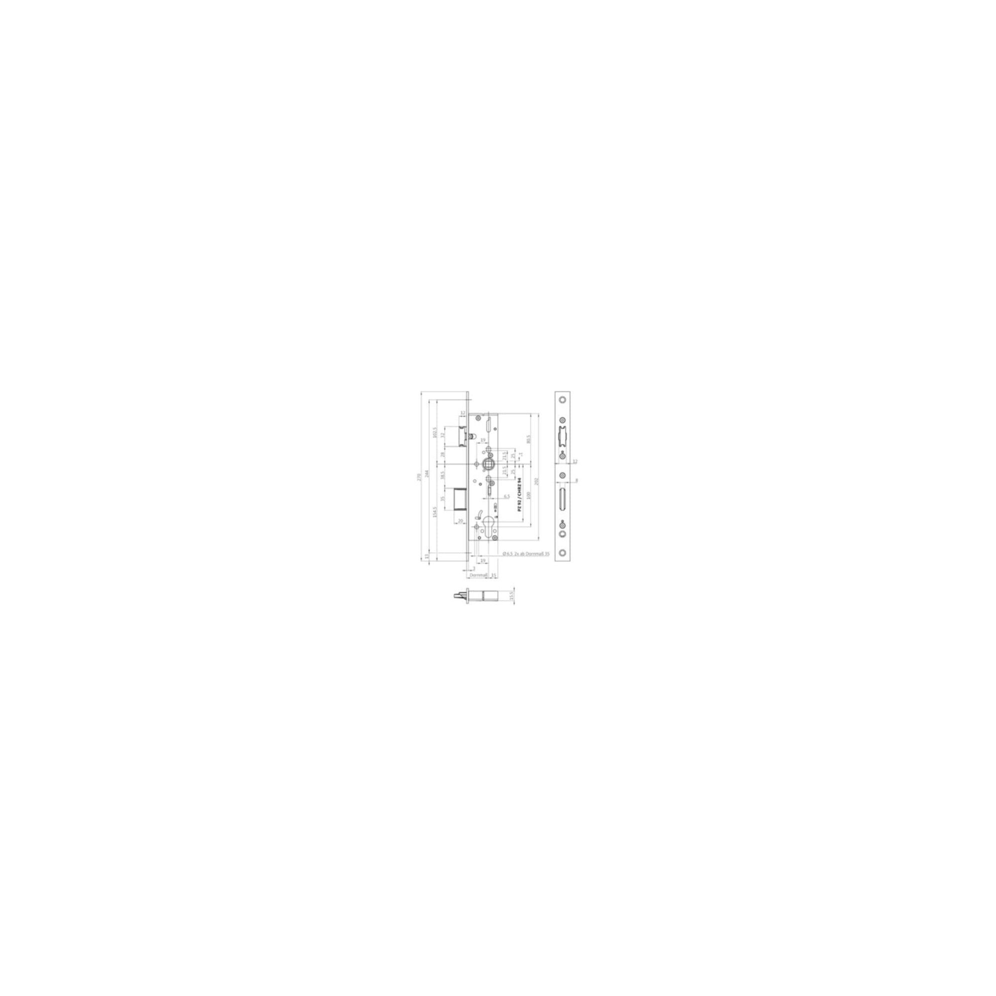 BKS Profilzylinder Panik-RR-Einsteckschl.B 1826 E DIN L/R 24/270/35/92/9mm ktg.BKS