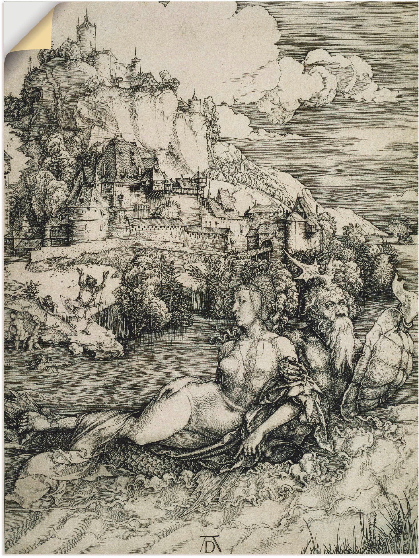 Artland Wandbild Das Meerwunder. Um 1498, Gruppen & Familien (1 St), als Leinwandbild, Wandaufkleber oder Poster in versch. Größen