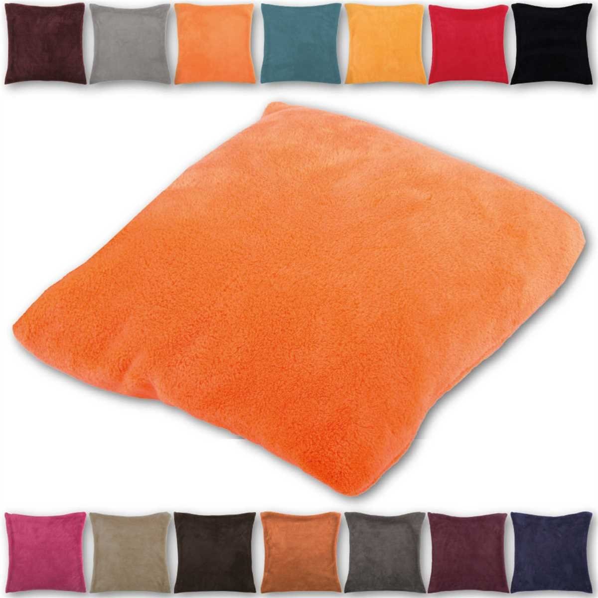 Innenkissen Kissenbezüge, (60x60 cm) Flauschbezug u. Orange wahlweise Bestlivings, ohne Kissenbezug mit (Dekokissen) /