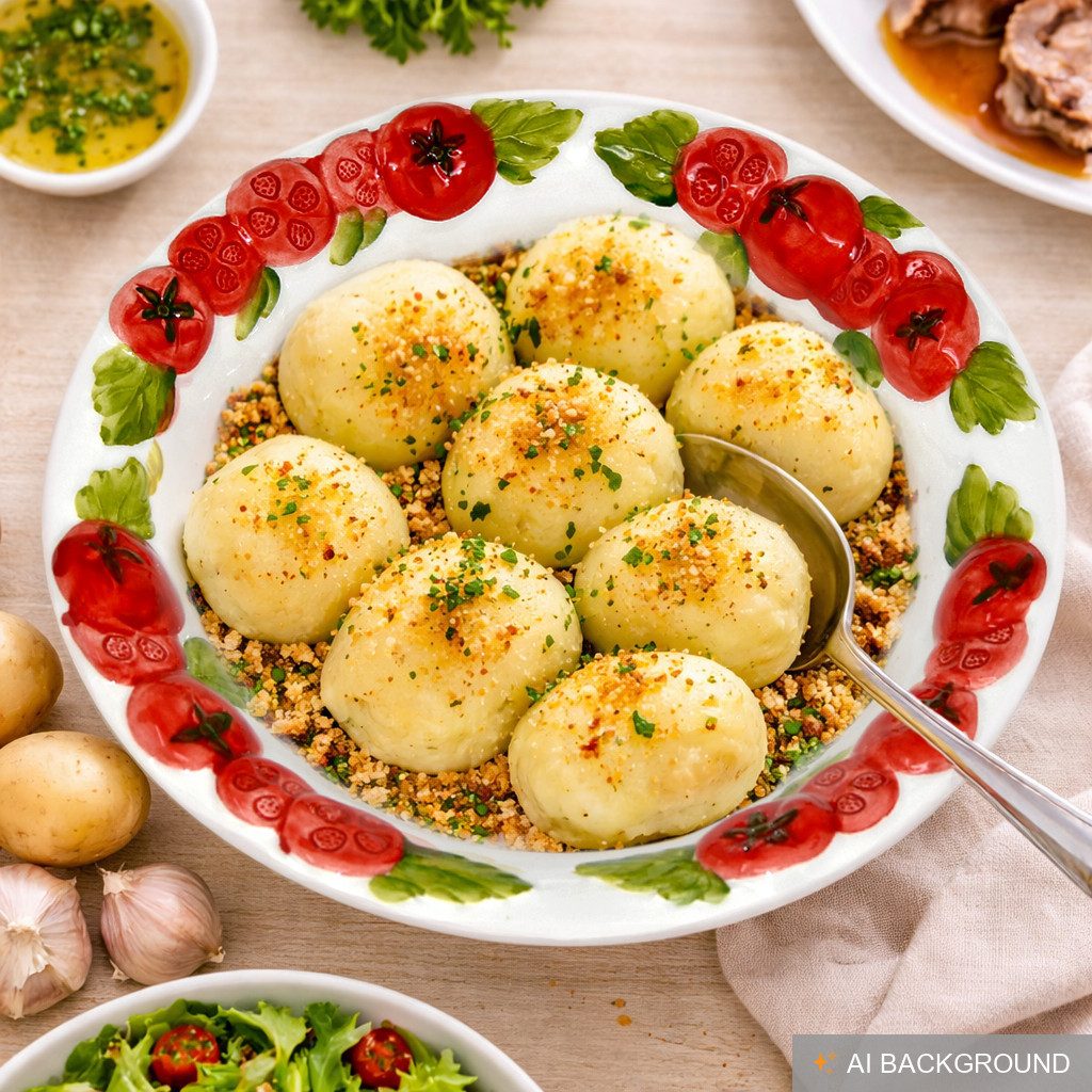 Lashuma Salatschüssel Tomate, Keramik, (1-tlg), Tiefe Pastaschale mit Relief Dekor 27 cm Ø
