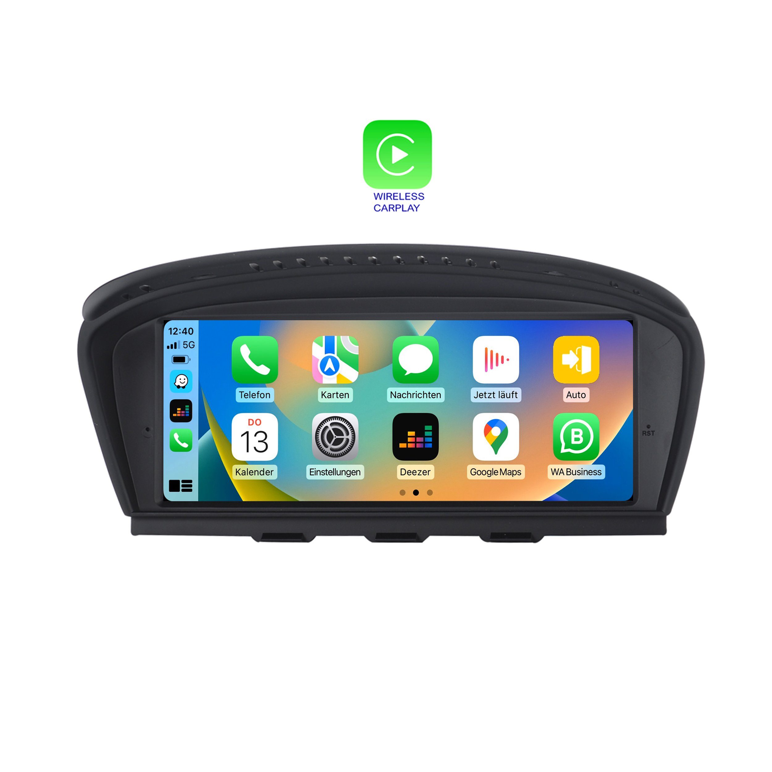 Touchscreen 8.8" GPS E66 Einbau-Navigationsgerät BMW + AUX CarPlay Für E65 TAFFIO ADAPTER Android