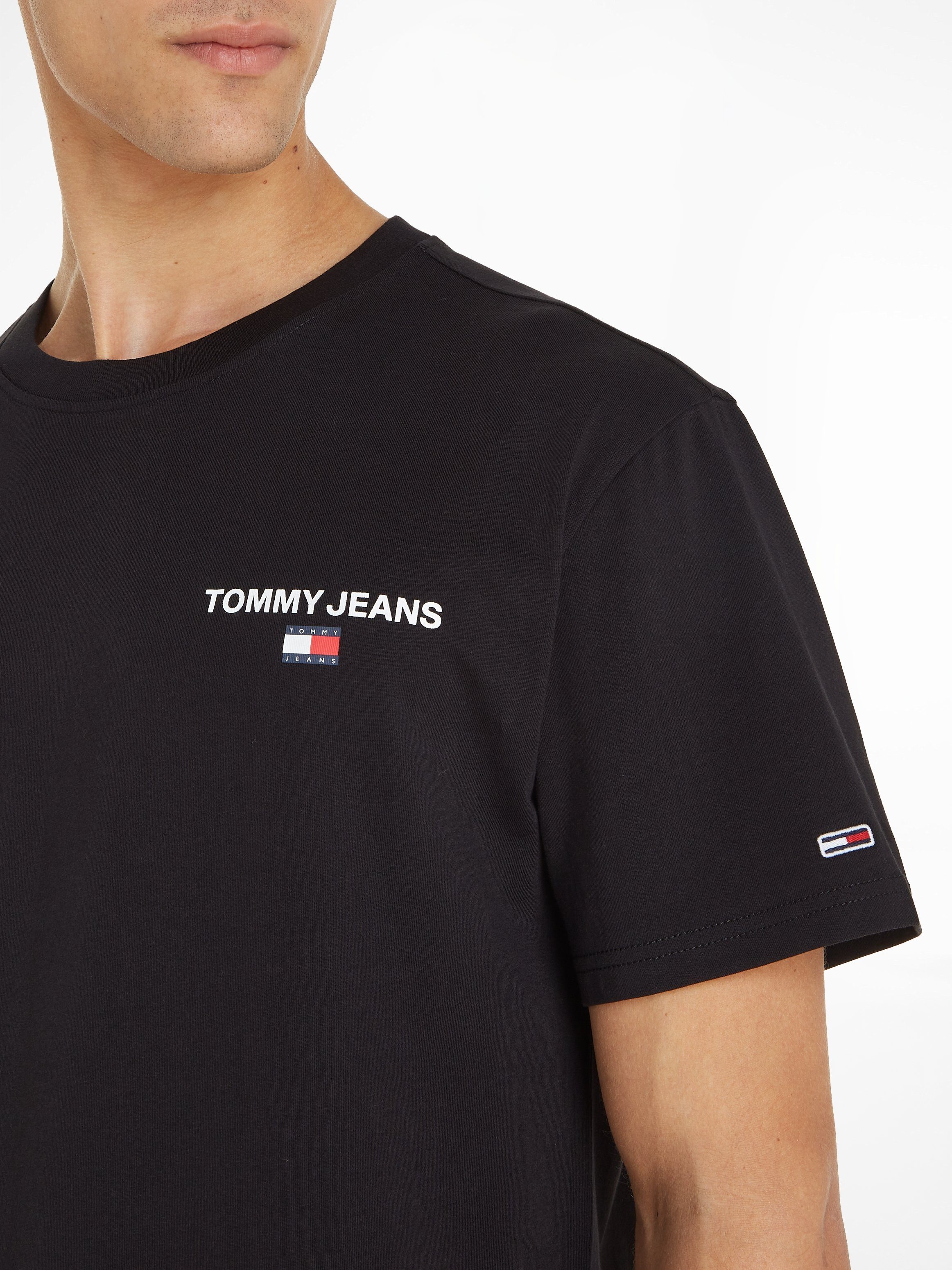 CLSC Tommy TJM Jeans TEE LINEAR PRINT T-Shirt Black BACK