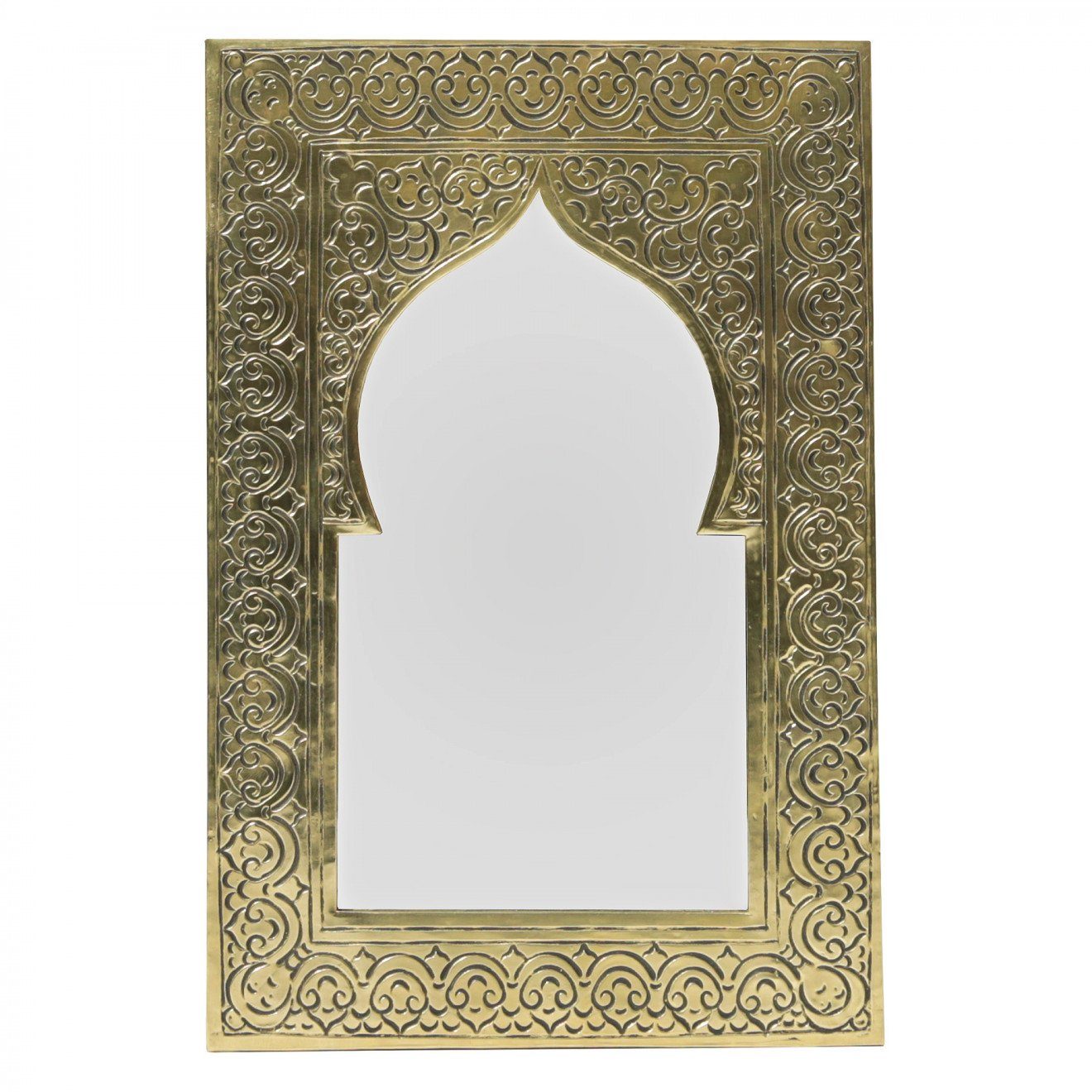 Orientalischer l-artisan Spiegel Wandspiegel, Spiegel, Messing KASIM aus