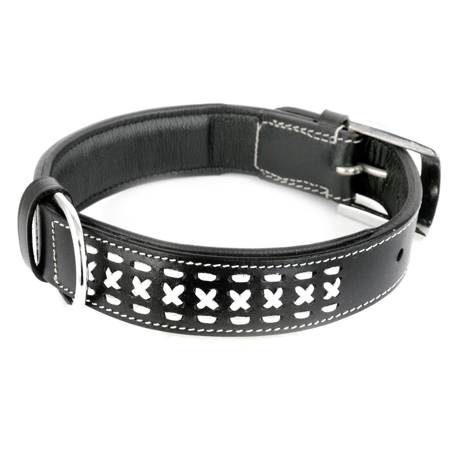 Monkimau Hunde-Halsband Hundehalsband aus Leder, Leder