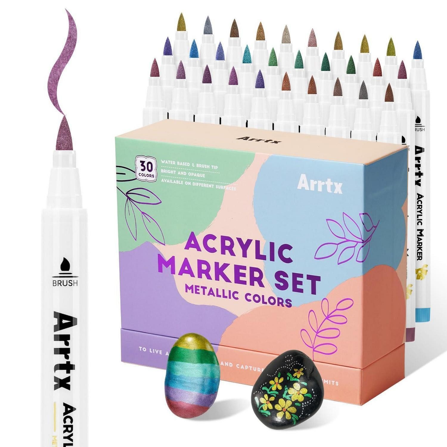 LuxusKollektion Lackmarker Acrylfarbstifte Metallic 30 Farben