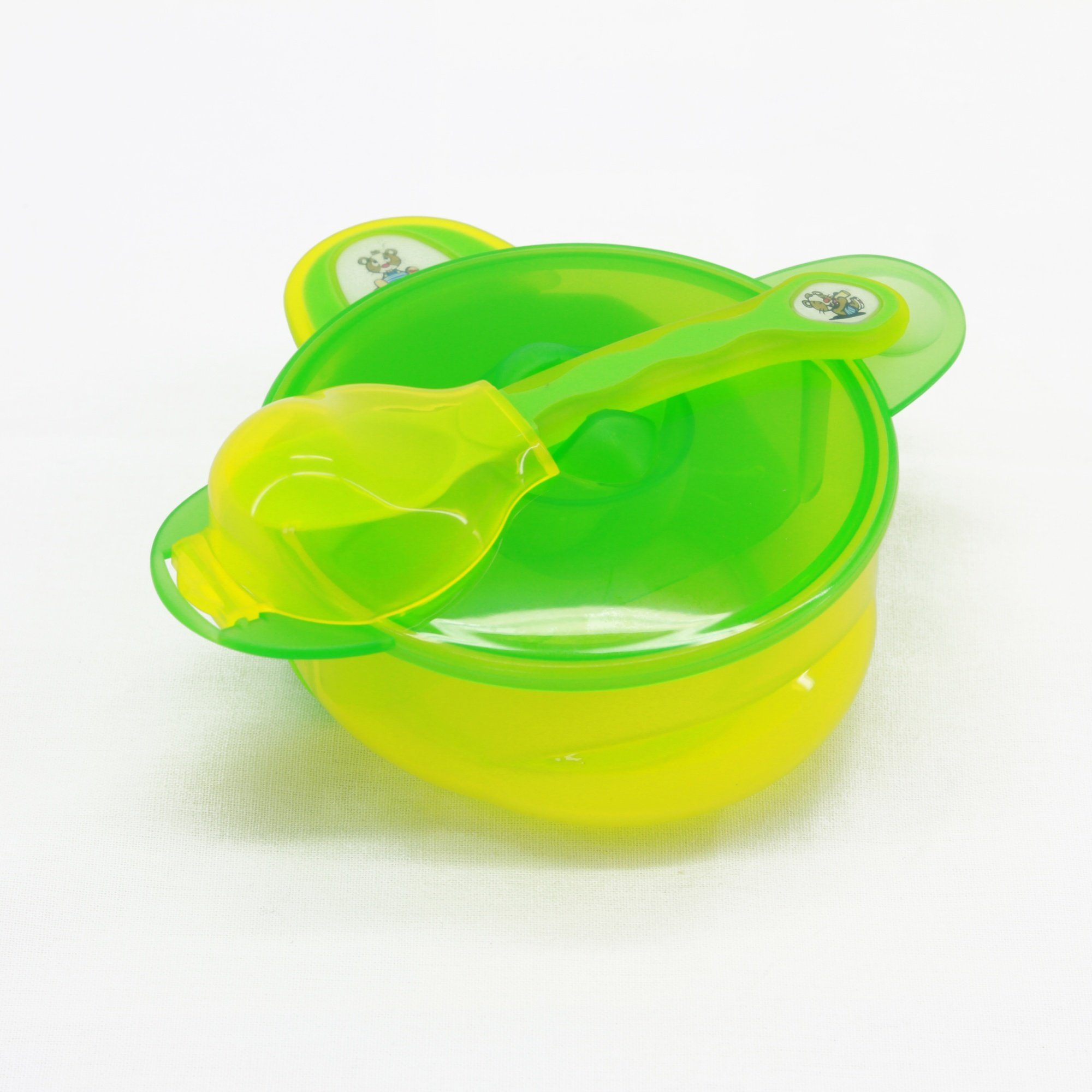 Vital Baby Esslernschale Babys erstes Set mit Unterteiler, Löffel und Deckel ab 4 Monaten, PP, Ergonomisch geformter Löffel weicher Löffelschale