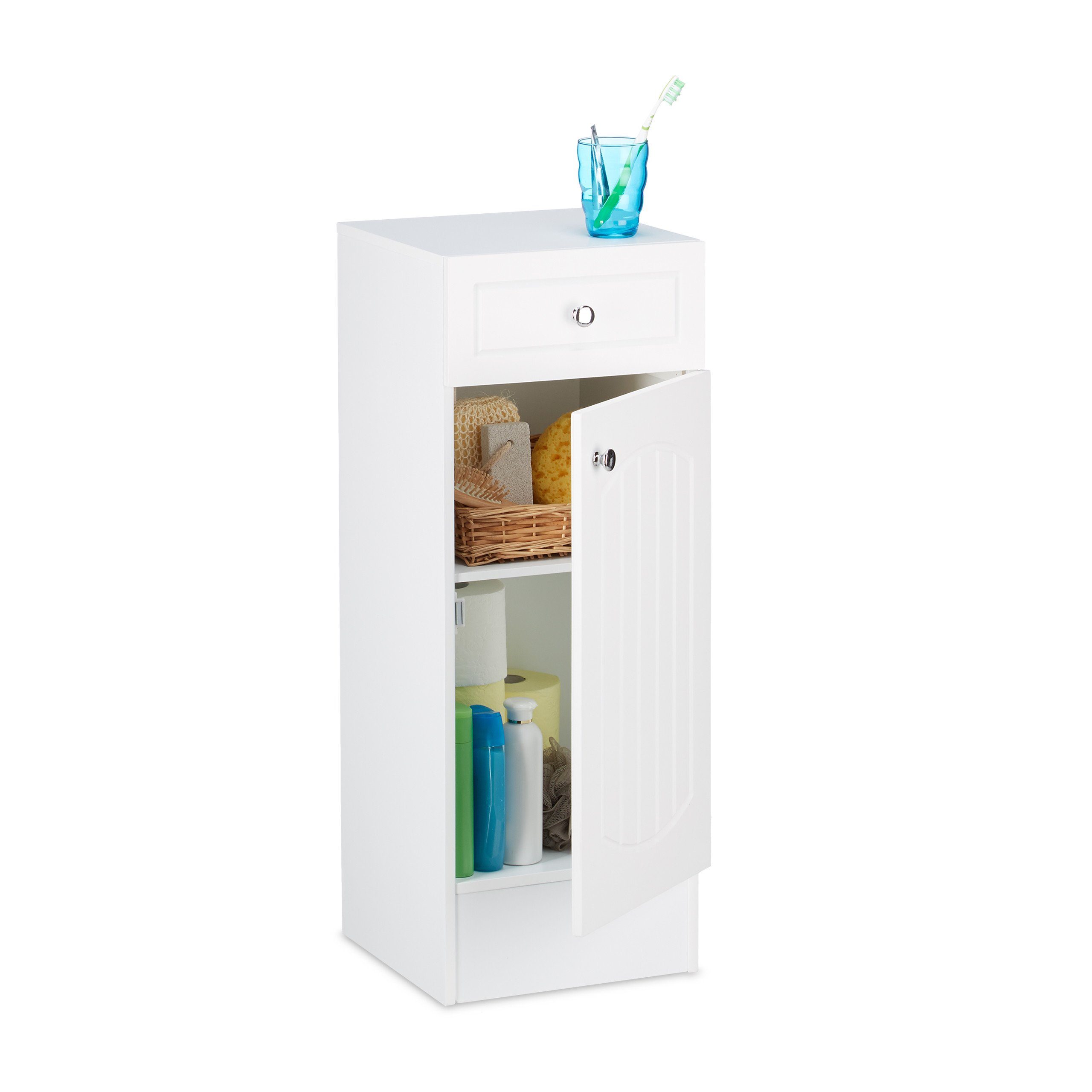 relaxdays Badregal Weißer Badschrank günstig online kaufen