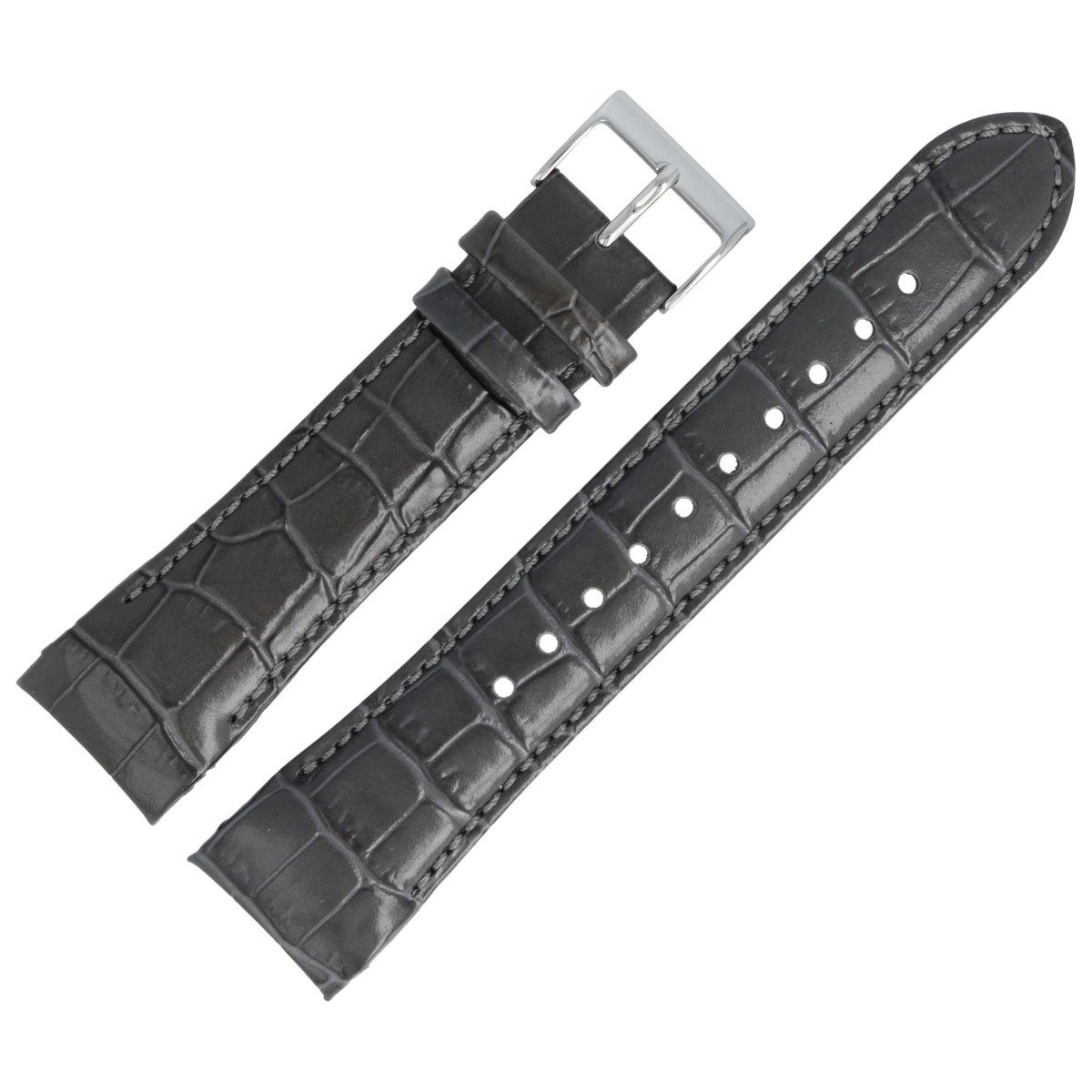 BOSS Uhrenarmband 22mm Leder Grau 659302868