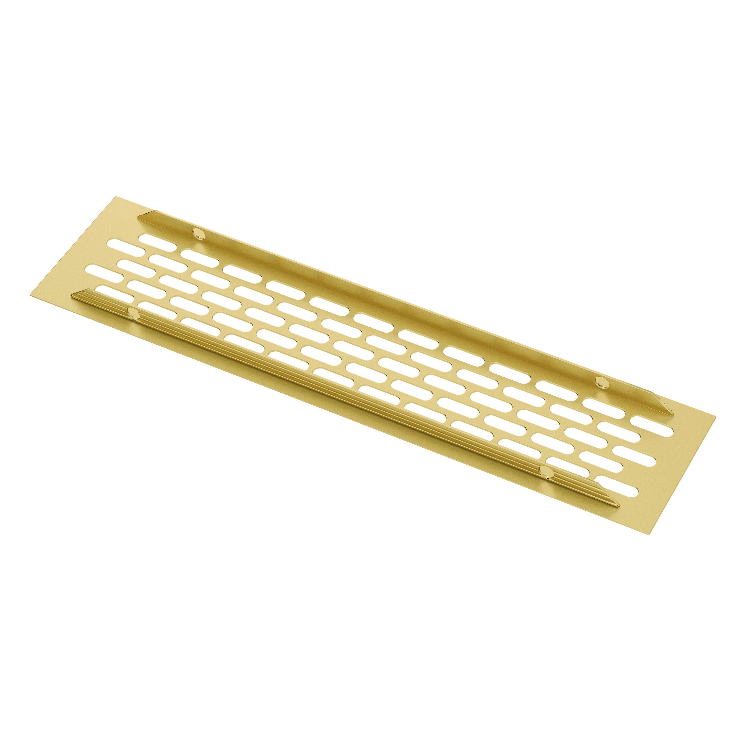sossai® Lüftungsgitter Aluminium Belüftungsgitter Türgitter in Gold (2 St)