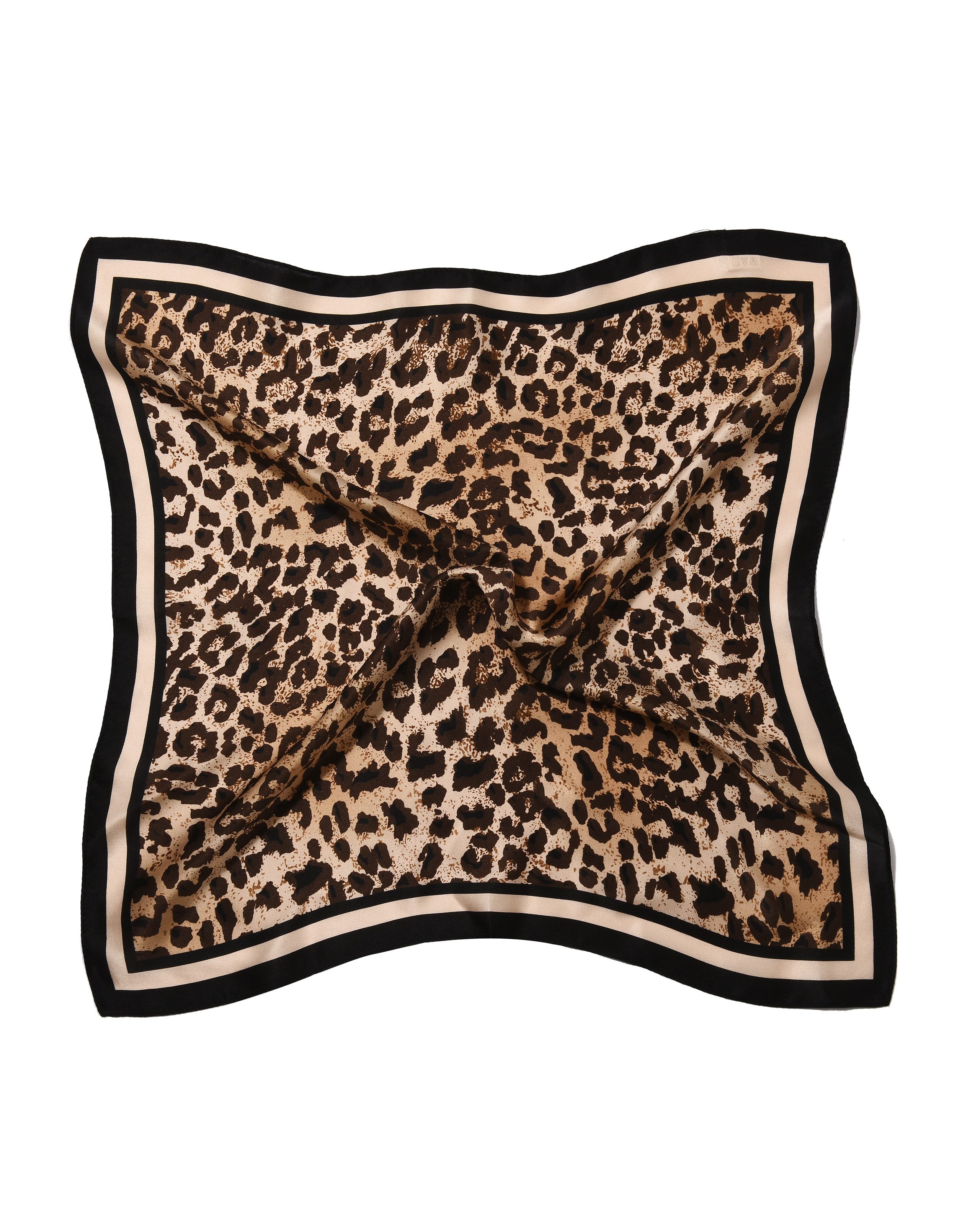 MayTree Seidentuch quadratisch,Safari 53x53 cm, braun Nickituch, Bandana-Schal, (Stück), 100% Seide