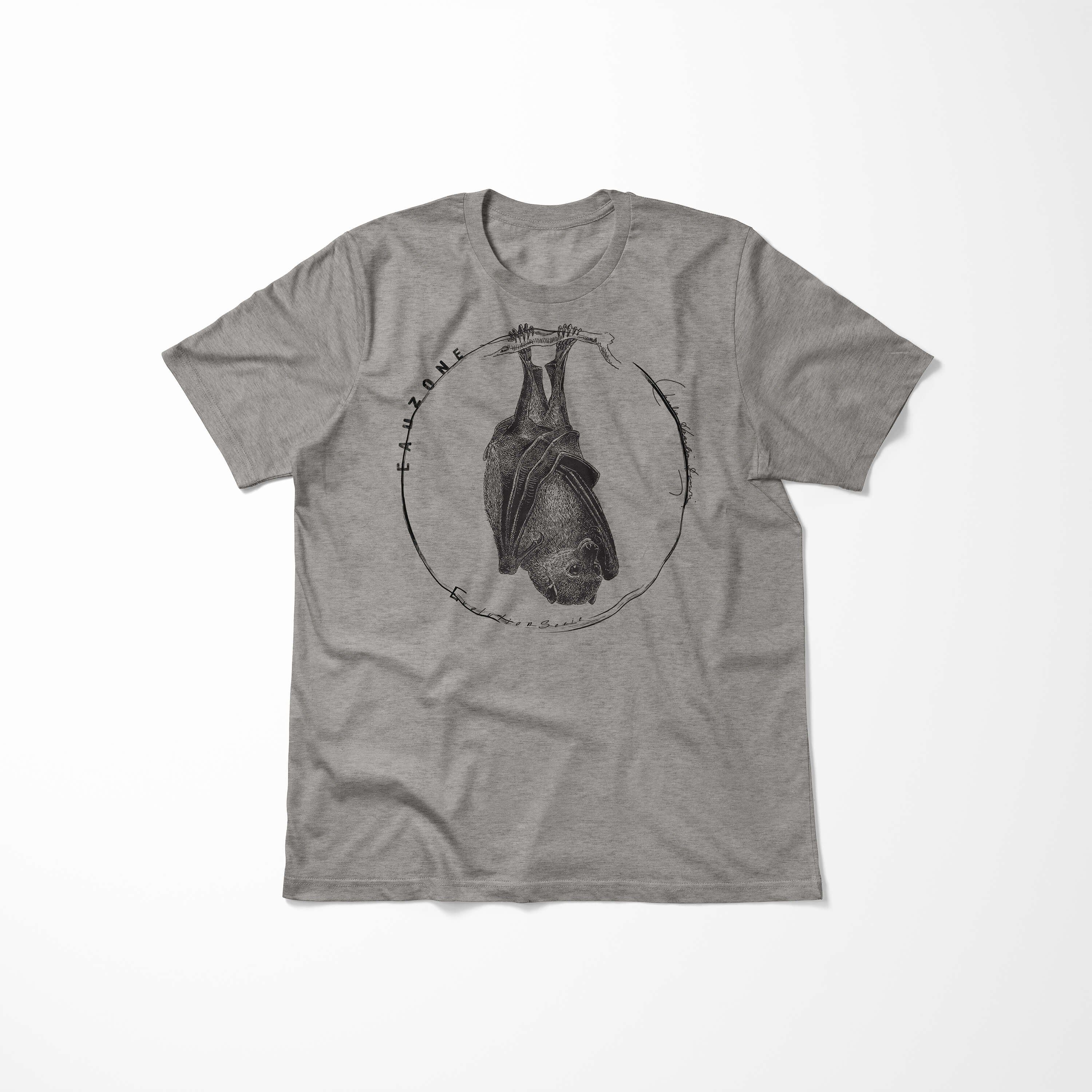 Art Evolution T-Shirt Sinus T-Shirt Herren Fledermaus Ash