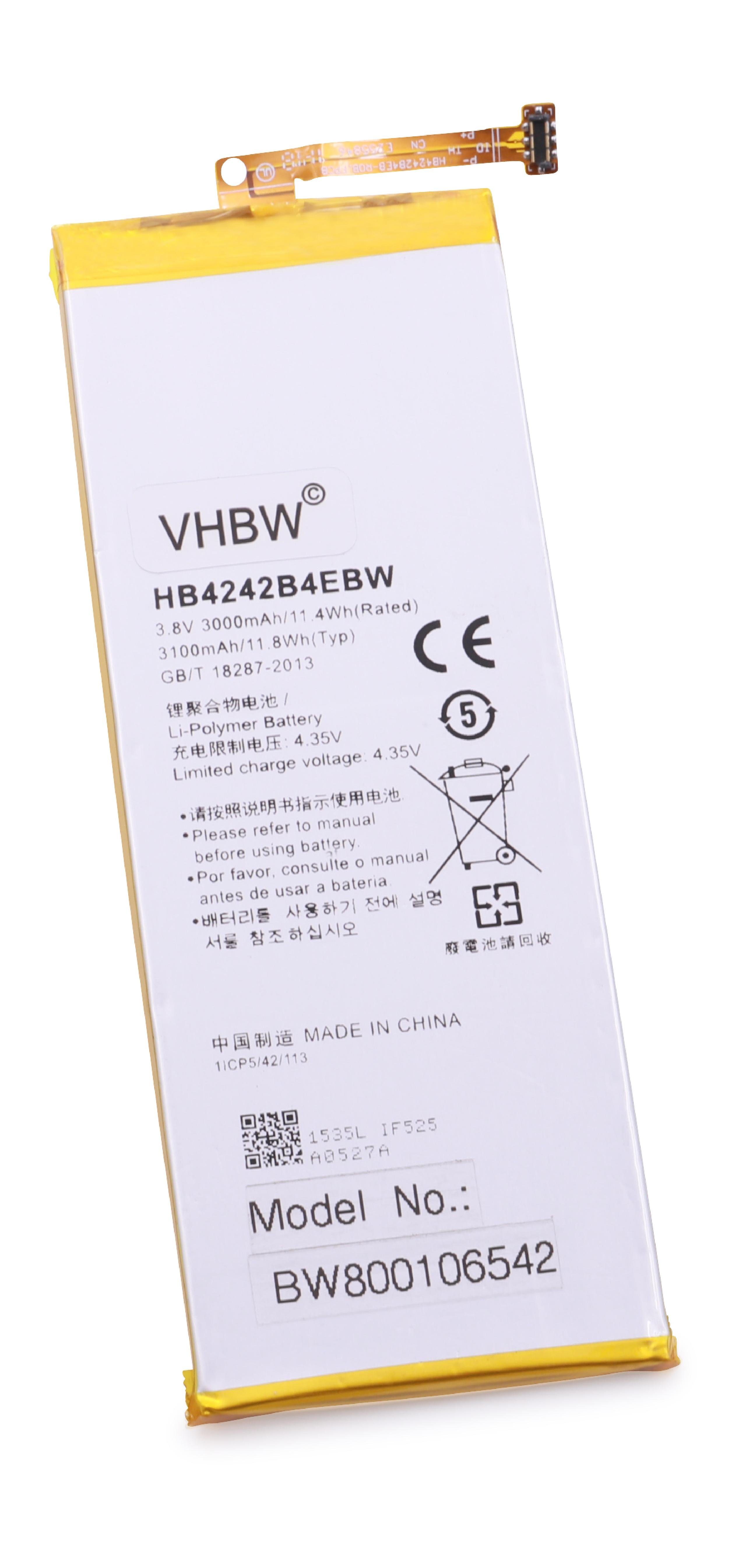 vhbw Handy-Akku passend für Kompatibel mit Huawei Mulan Mobilfunk (3000mAh, 3,8V, Li-Polymer) 3000 mAh