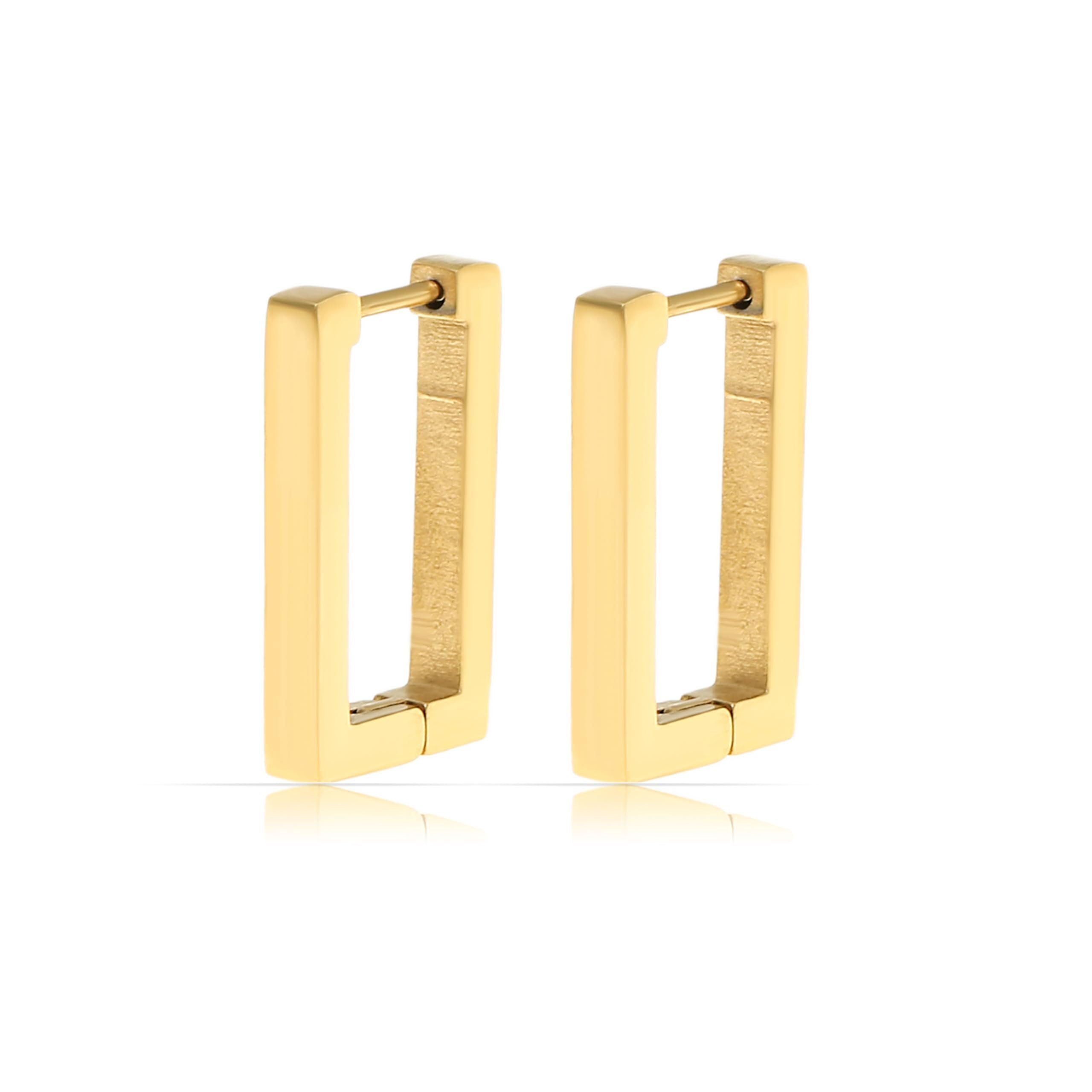 Made by Nami Creolen-Set Creolen Silber Damen Eckig aus Edelstahl, Wasserfe günstig online kaufen