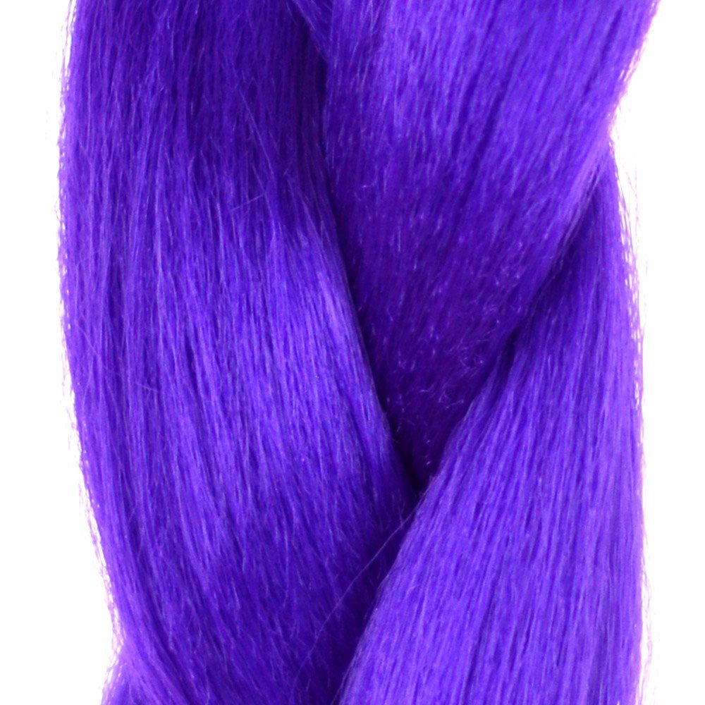 1-farbig Pack YOUR mit 3er Kunsthaar-Extension MyBraids Braids Premium Zöpfe 35-AY Flechthaar im 2m Länge Violett BRAIDS!