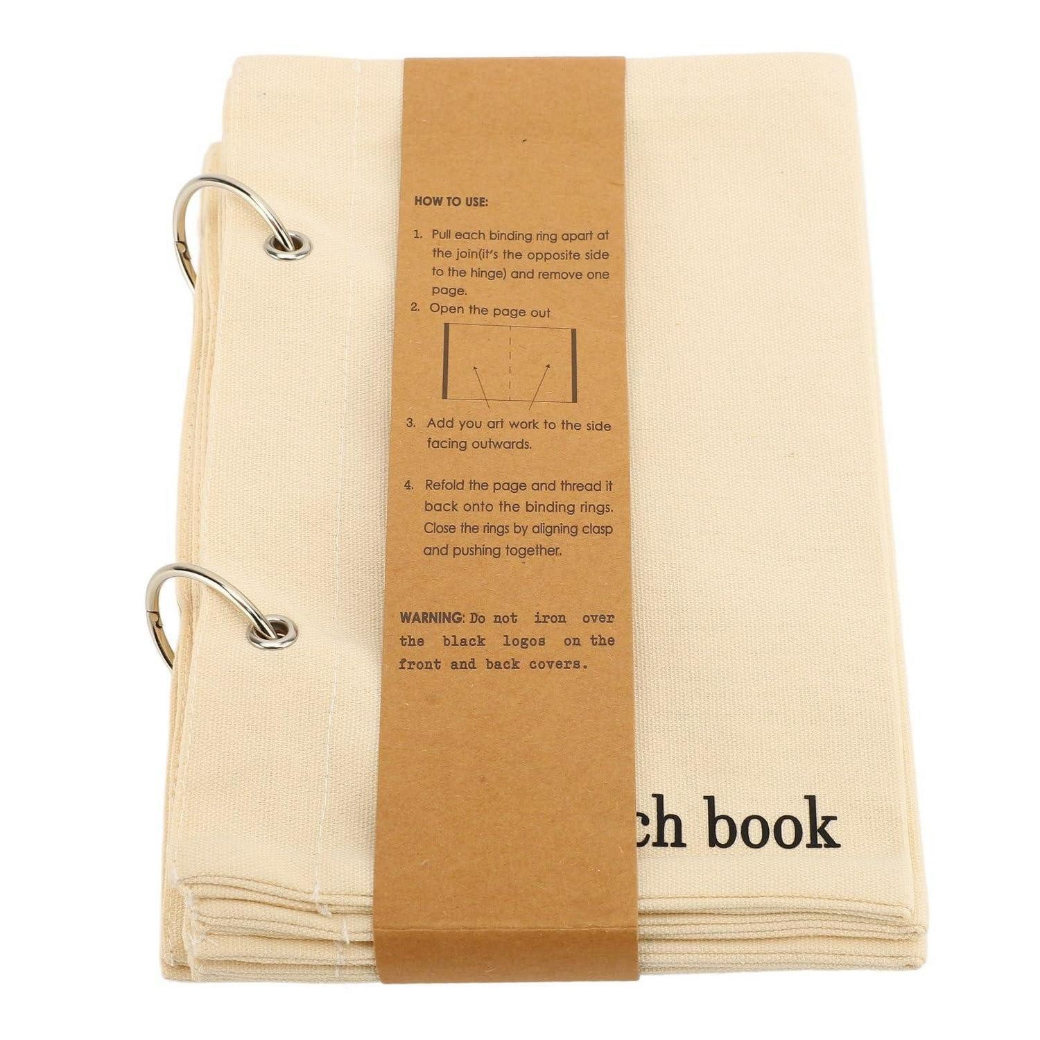 LuxusKollektion Skizzenbuch Skizzenbuch Stoff Blanko 17.5x14.5cm Reisetagebuch