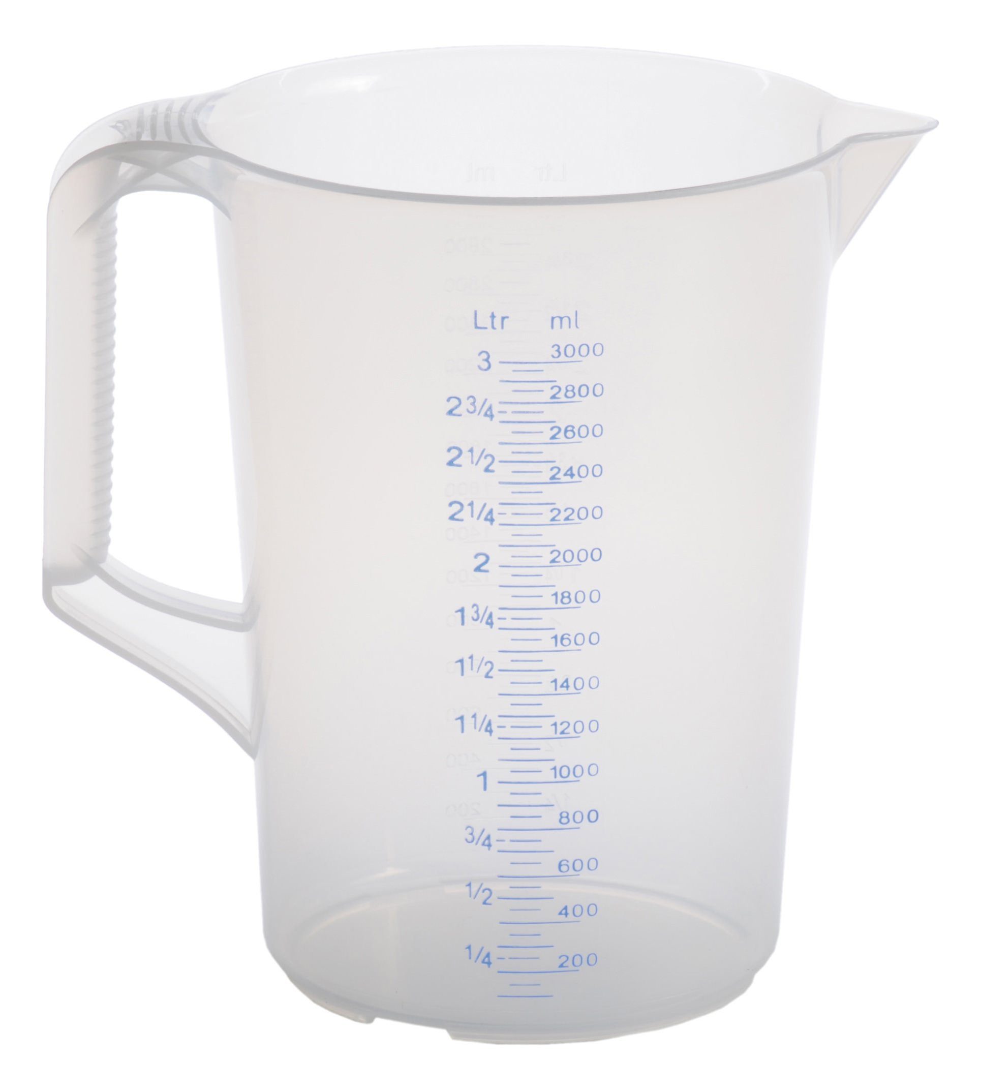 hünersdorff Messbecher, Polypropylen, Messkanne geschlossener Griff 3000 ml