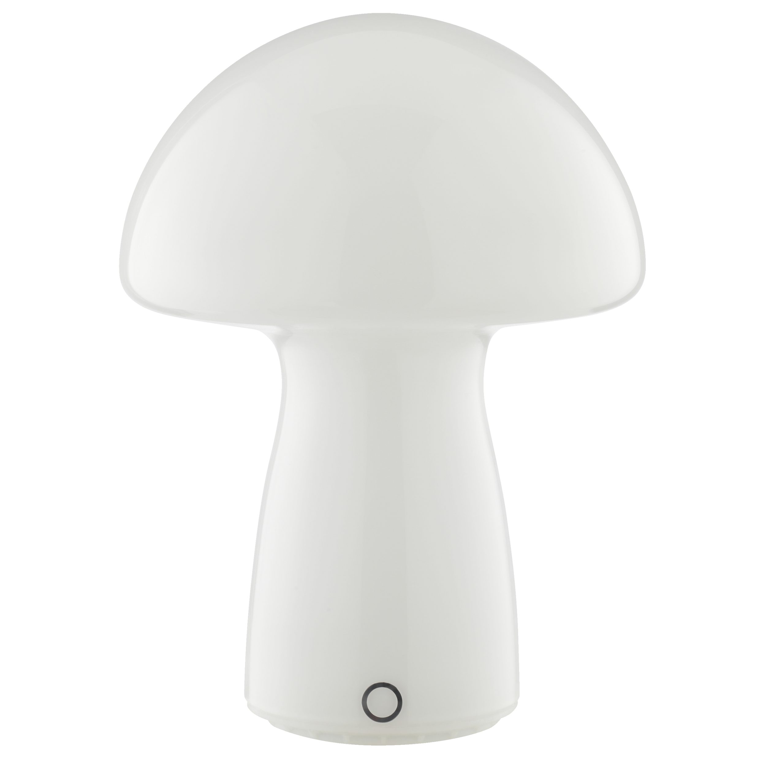 Lightbox Tischleuchte, LED fest integriert, Warmweiß, LED Akku Pilzleuchte, 22 x 16 cm, 250 lm, 2700 K, dimmbar, Glas, weiß