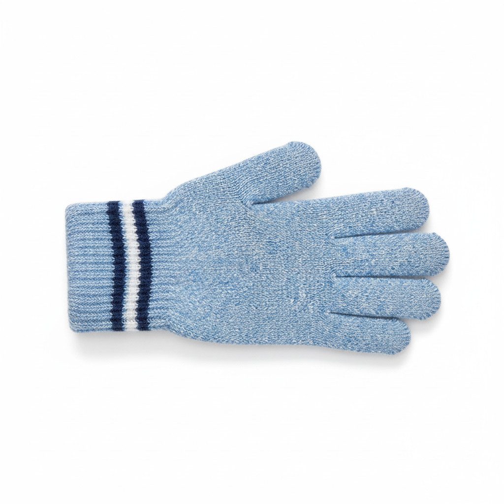 herémood Strickhandschuhe Kinder Strickhandschuhe Winter Acryl Warm Hellblau Jungen Mädchen (Kinderhandschuhe gestrickt – Mädchen Jungen Winter, 2-St., Weiche warme Acryl Handschuhe – Schule Freizeit Outdoor) Elastisch, pflegeleicht & bequem – unisex Kinder Strickhandschuhe