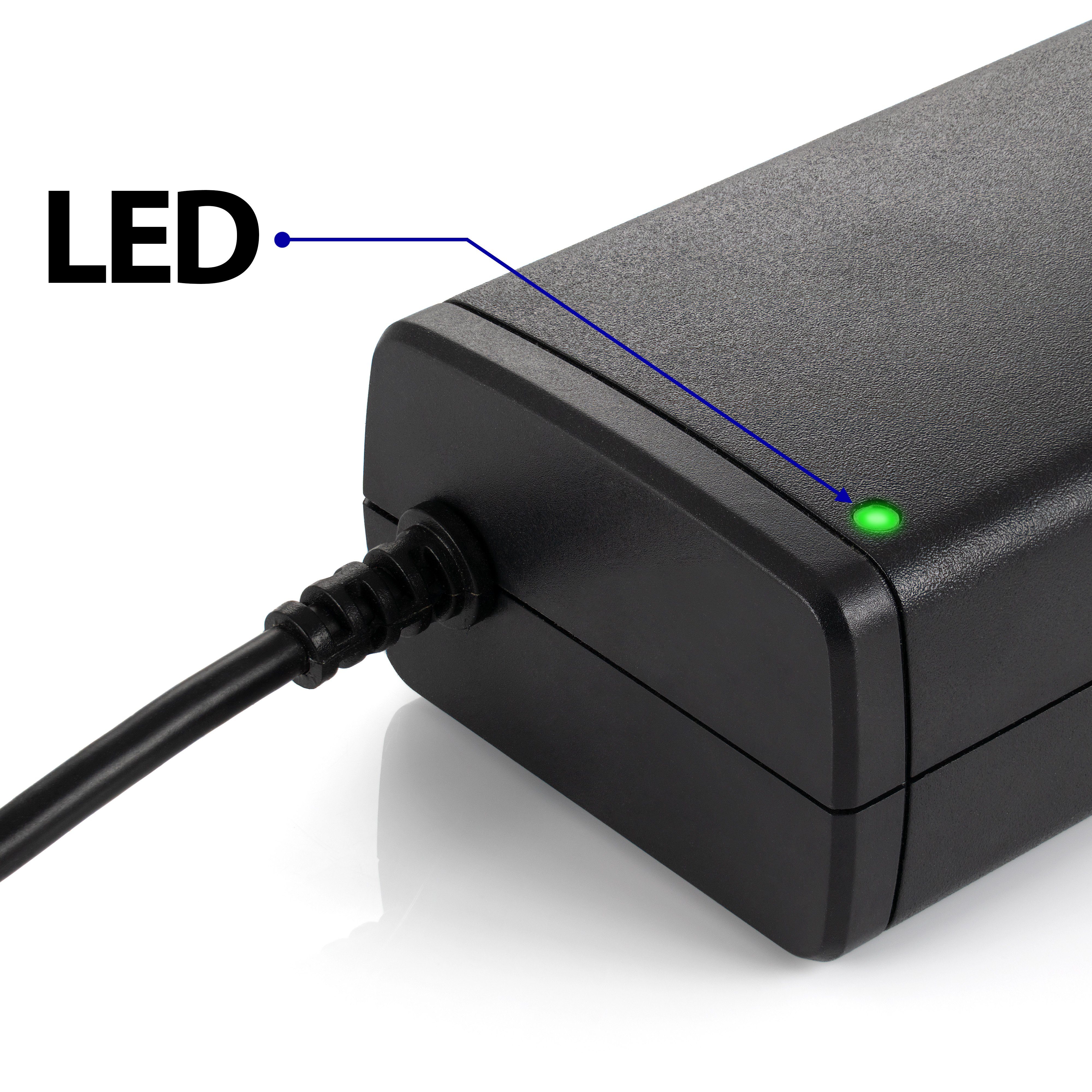 Poppstar Universal USB-C Netzteil 65W für Laptop / Notebook USB-Ladegerät (1-tlg., 5V 9V 12V 15V DC (max. 3A) / 20V DC (max. 3,25A), Laptop Ladegerät 65W mit USB-Typ C Anschluss und Euro-Netzkabel)