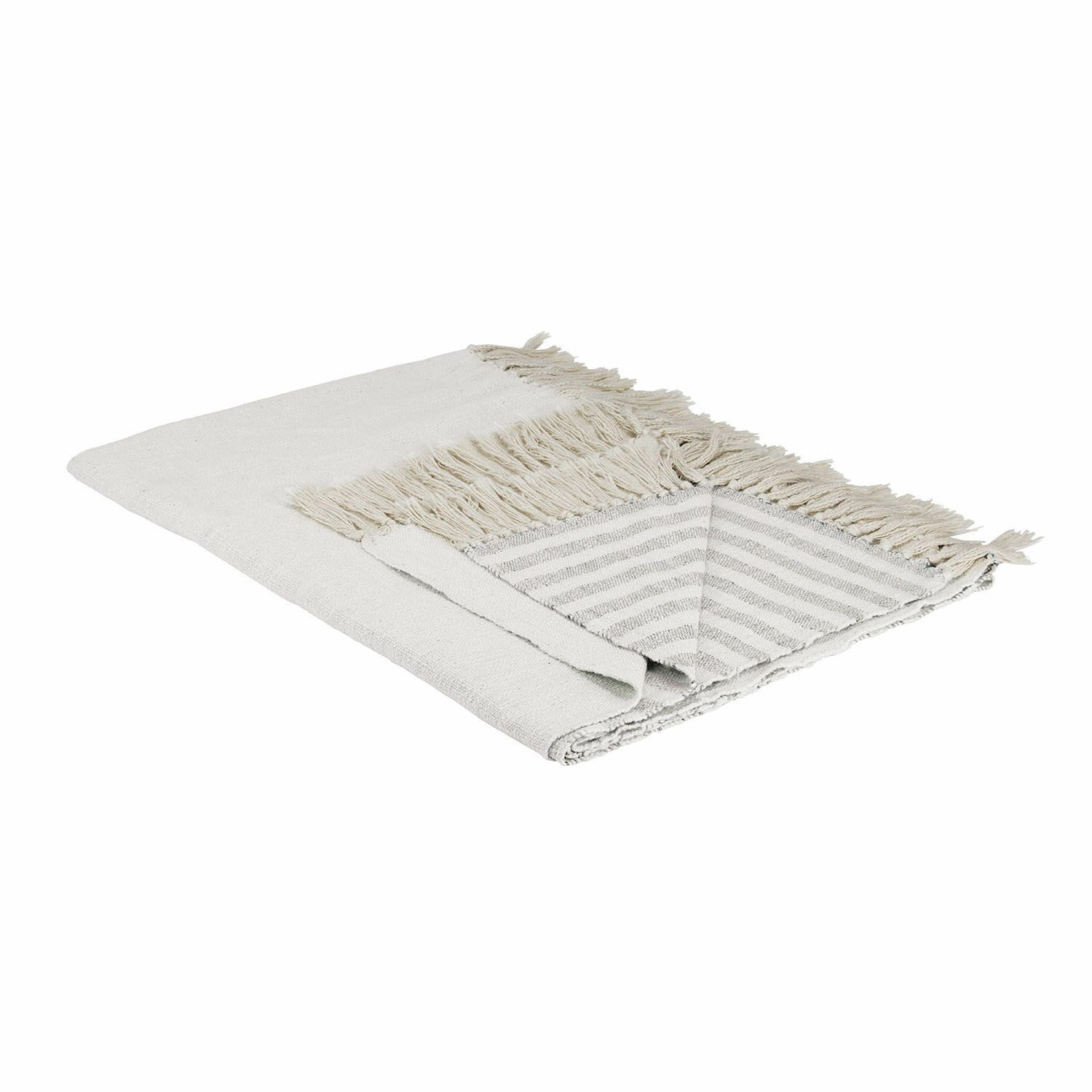Mirabeau Tagesdecke Plaid Marpent creme/grau günstig online kaufen