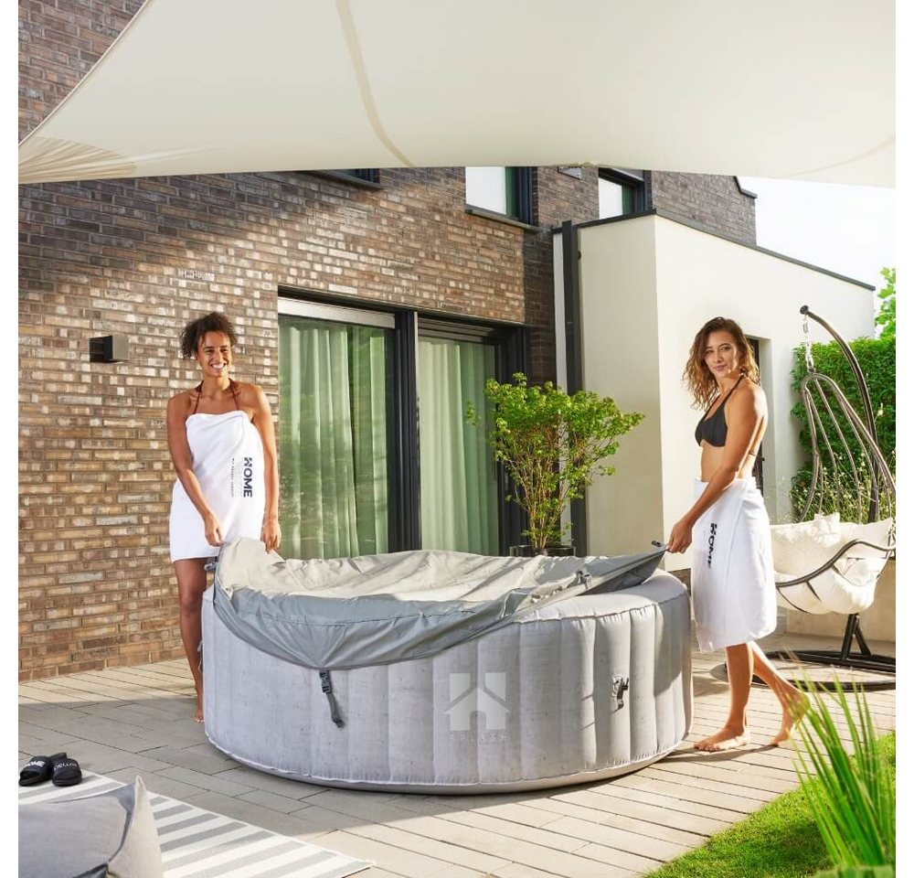 Thumbnail - HOME DELUXE Whirlpool Outdoor aufblasbarer Whirlpool SPLASH ⌀ 208 cm, (Set, inkl. Kissen, Abdeckung, Getränkehalter & So...