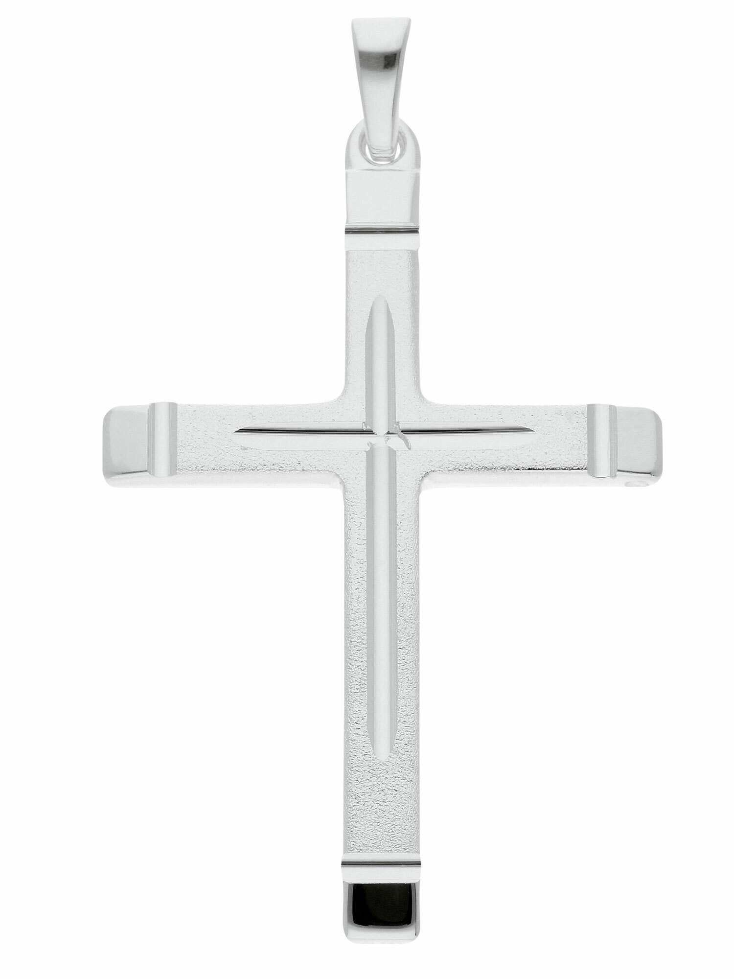 Adelia´s Kettenanhänger Kreuz für Maße 925 Herren, mm 21,5 Silberschmuck & Anhänger, - Breite Höhe Silber mm - Damen 31,6