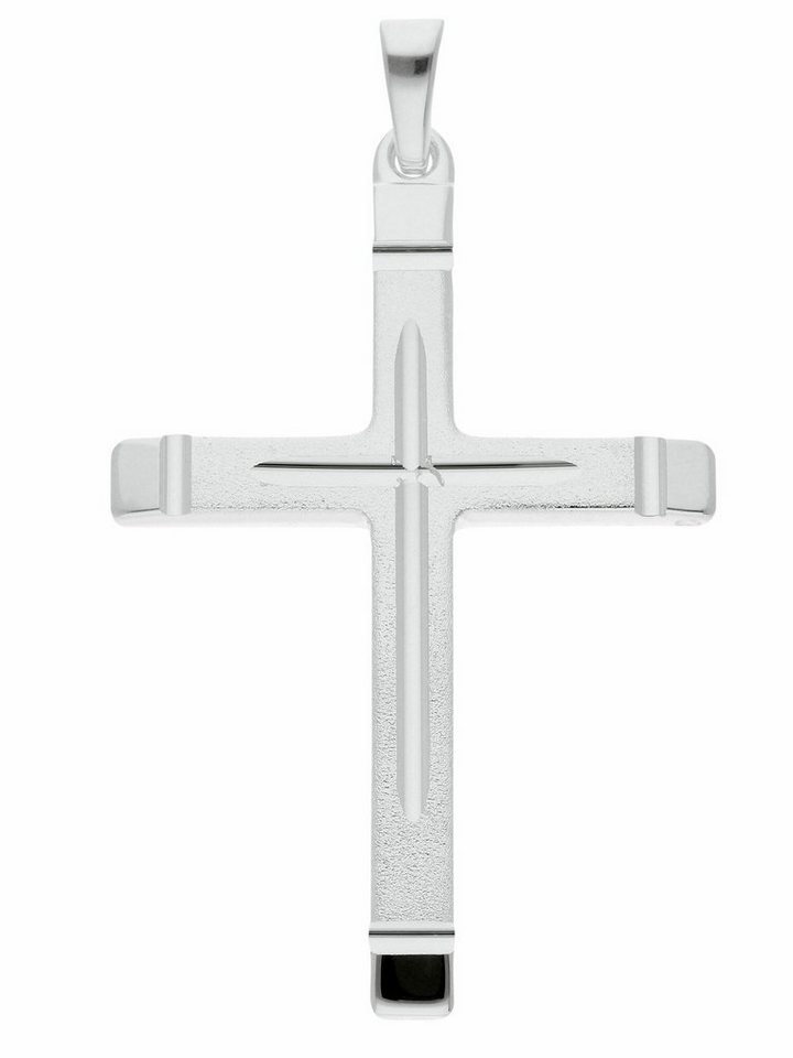Adelia´s Kettenanhänger 925 Silber Kreuz Anhänger, Silberschmuck für Damen  & Herren, Maße - Breite 21,5 mm - Höhe 31,6 mm
