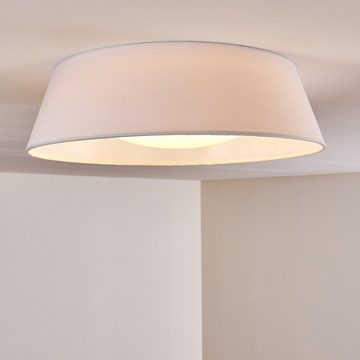 hofstein Deckenleuchte LED Design Decken Lampen Stoff weiß Wohn Schlaf Zimmer Beleuchtung