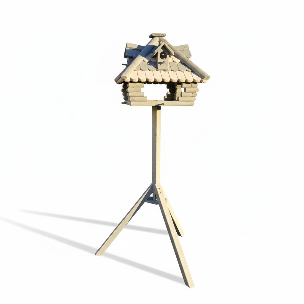 MYPETS Vogelhaus KLAMMALM mit Ständer Vogelfutterhaus Futterhaus Vogel Haus