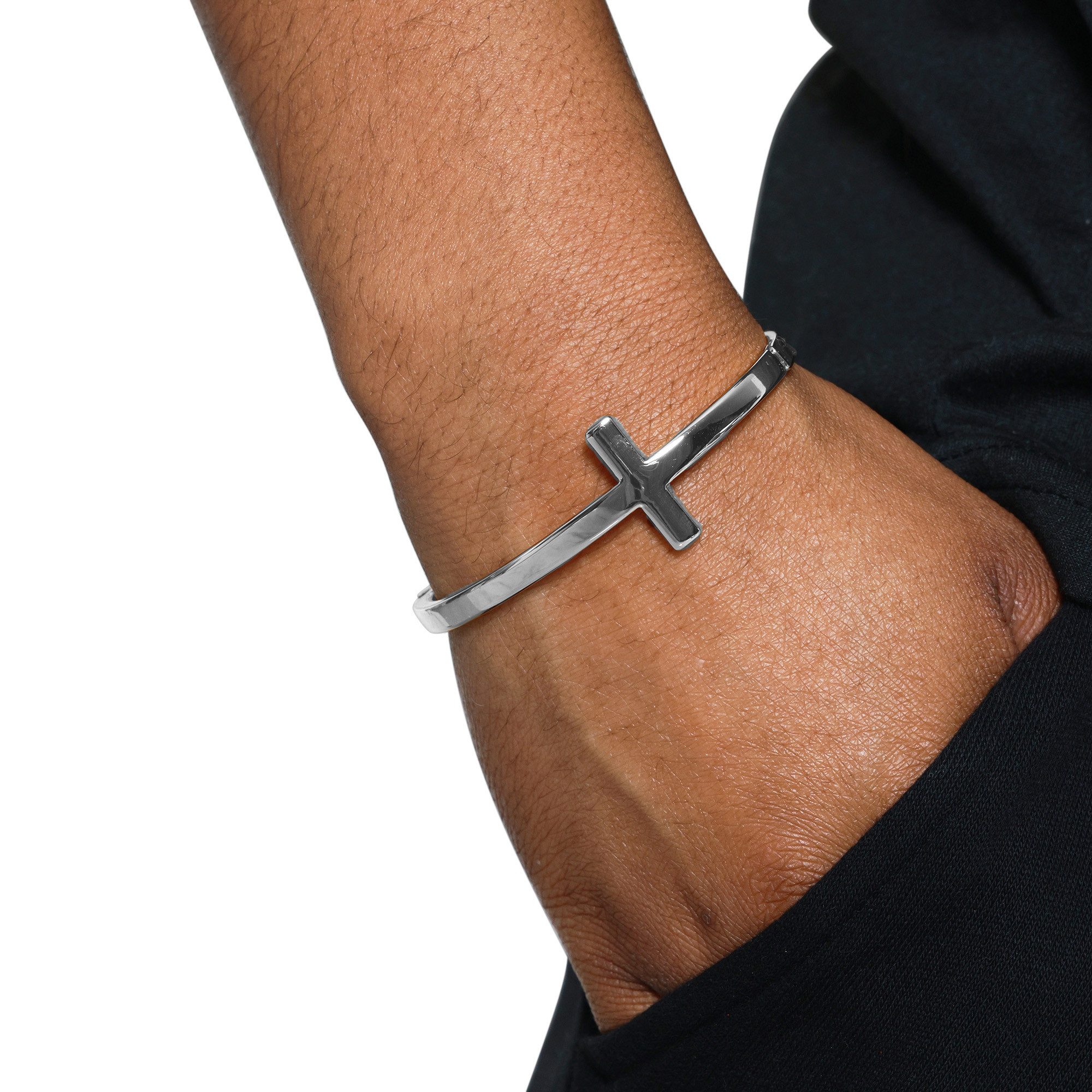 Heideman Armband Silvio silberfarben poliert (Armband, inkl. Geschenkverpackung), Armreif Herren