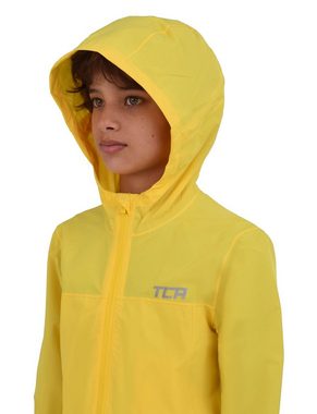 TCA Trainingspullover TCA Wasserdichte Regenjacke für Jungen, Gelb/Grün, 12-14 Jahre (1-tlg)