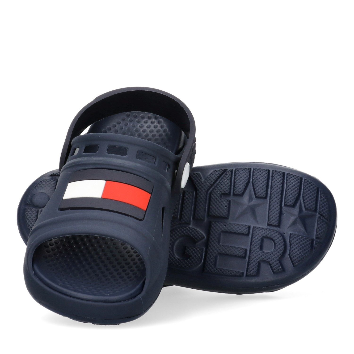 Tommy Hilfiger Badesandale Badeschuh, Clog mit schwenkarem Riemchen