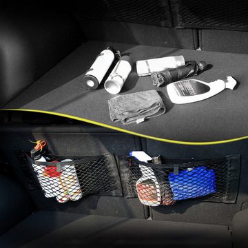 Henreal Auto-Rückenlehnenschutz Universal Kofferraumnetz Schutznetz Elastisch (1-tlg)
