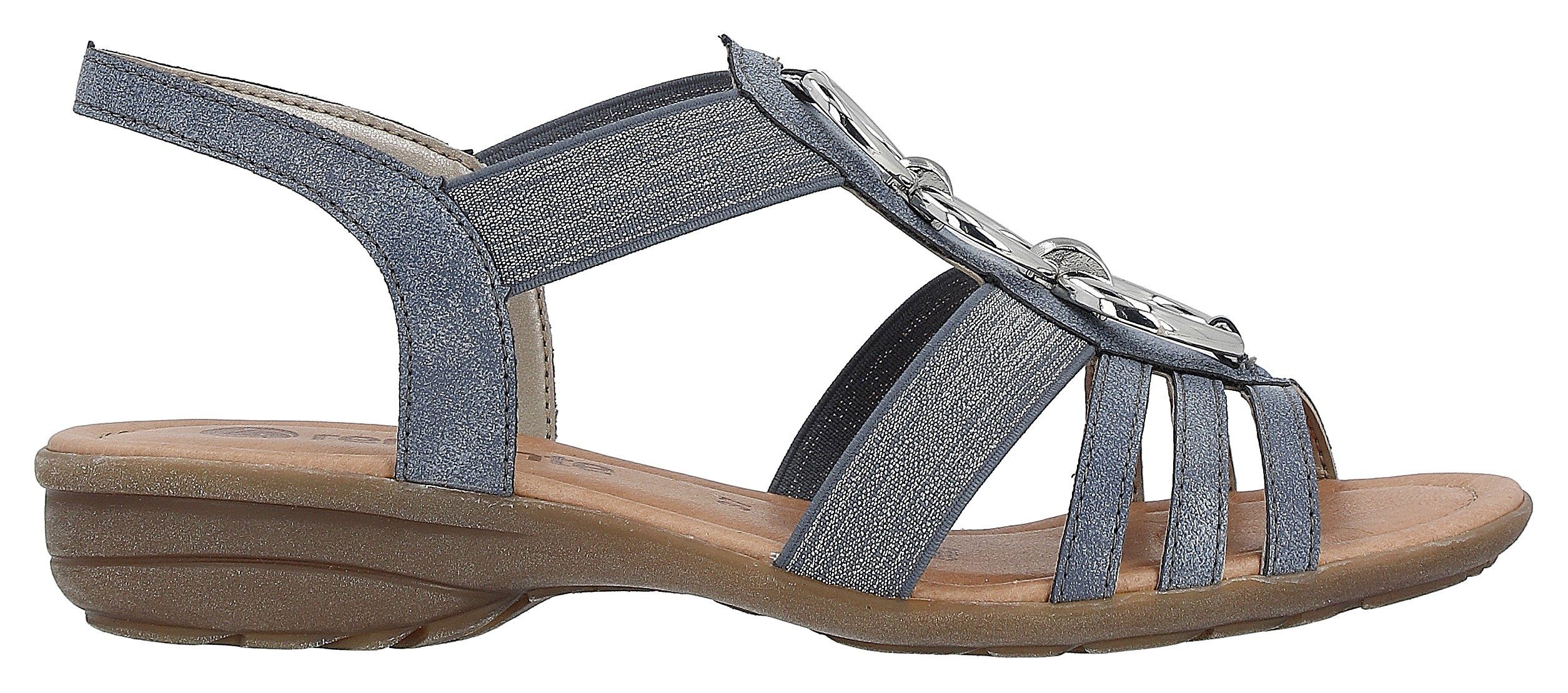 Remonte Riemchensandale, Keilabsatz, Sommerschuh, Sandalette mit Gummizügen