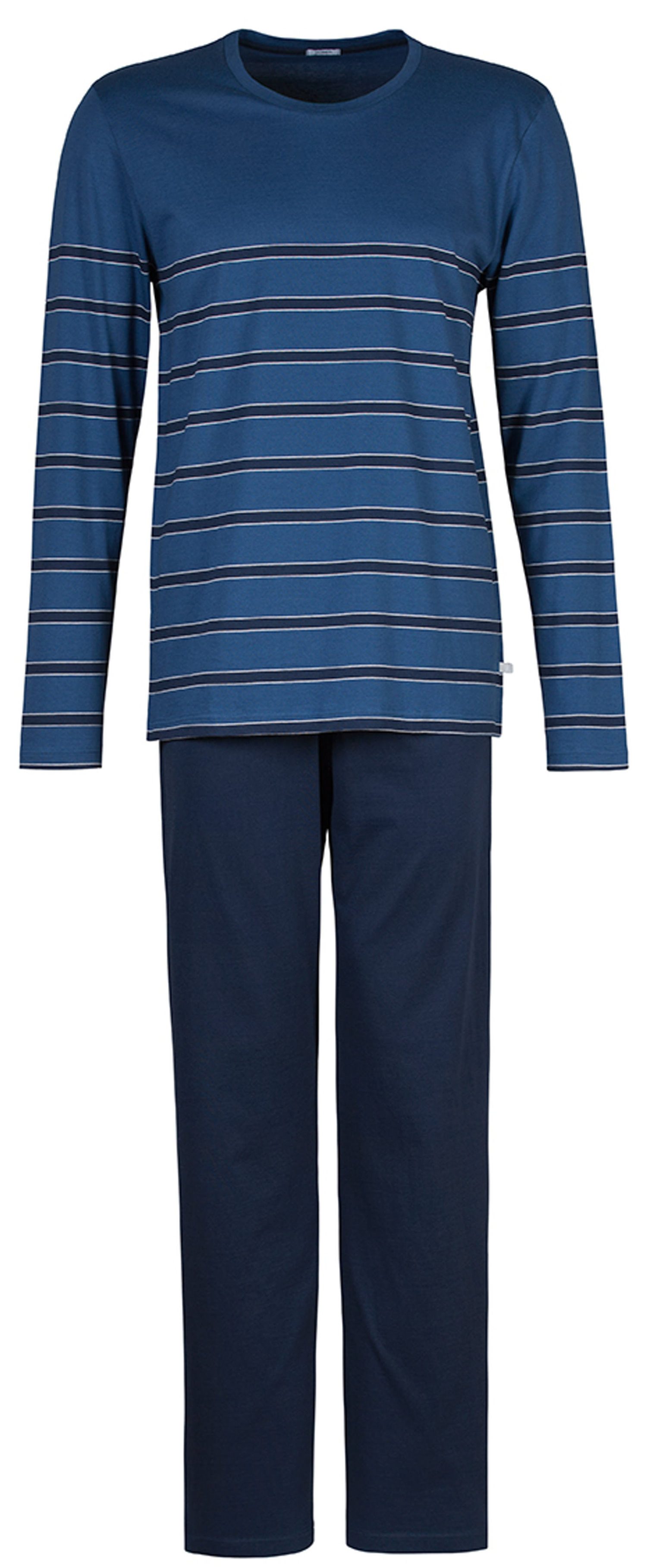 HUBER Schlafanzug Herren Pyjama lang (2 tlg) Baumwolle