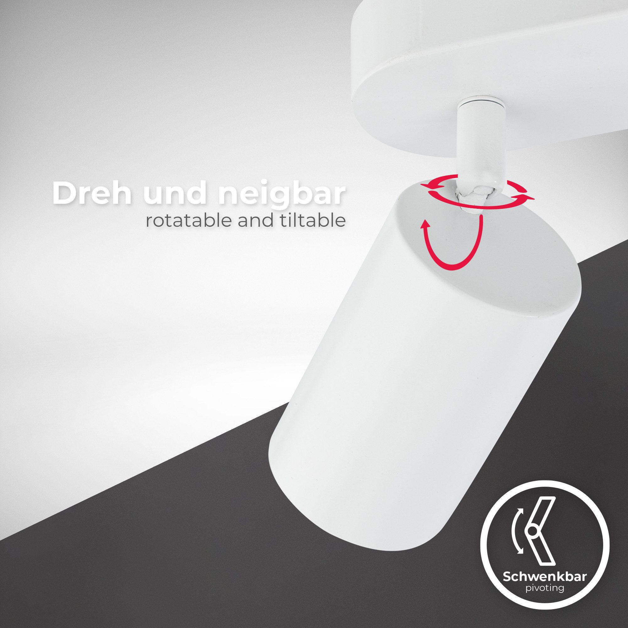 B.K.Licht Deckenspot Deckenlampe schwenkbar, GU10 Deckenleuchte, günstig online kaufen