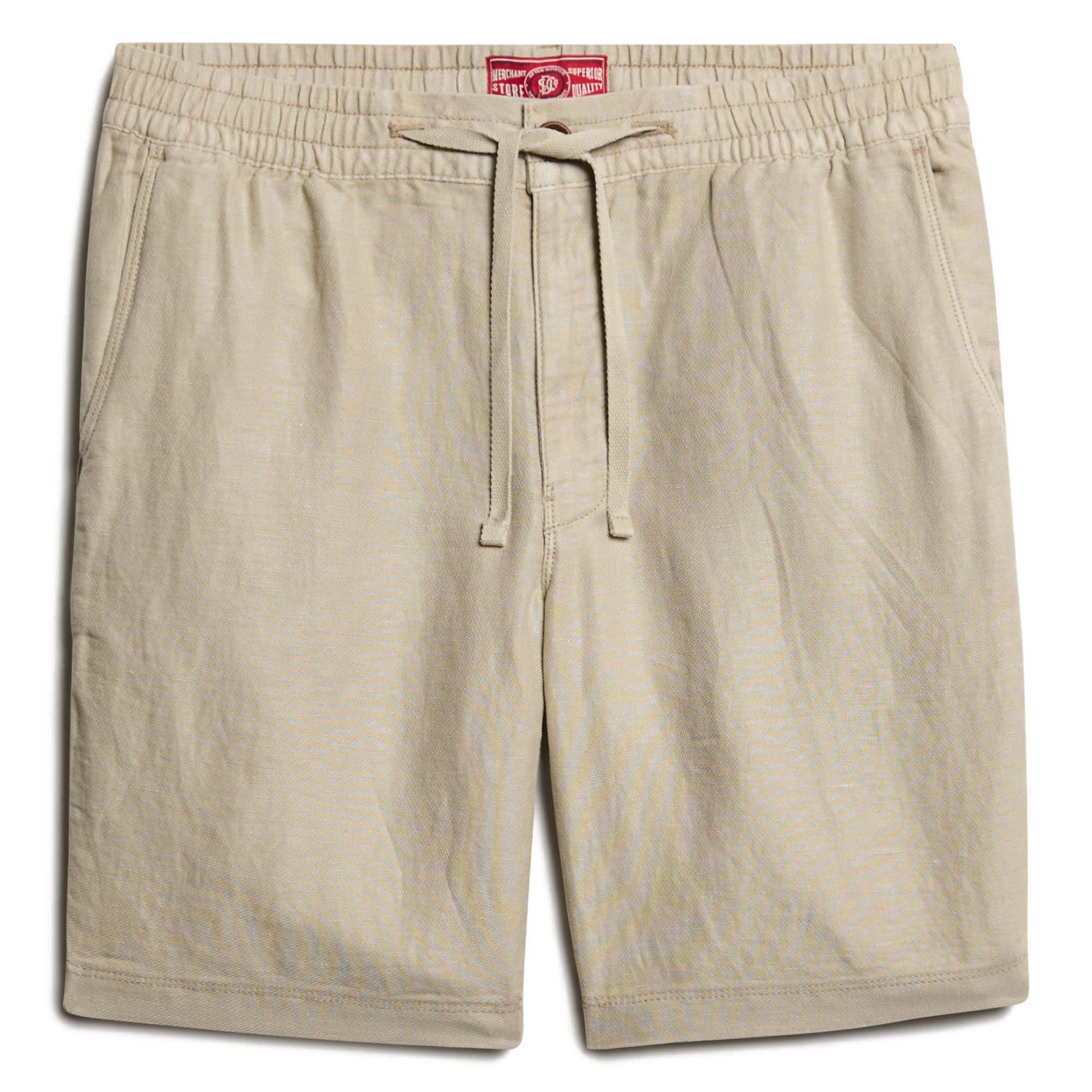Superdry Bermudas Herren Shorts Leinen, Baumwollmischung