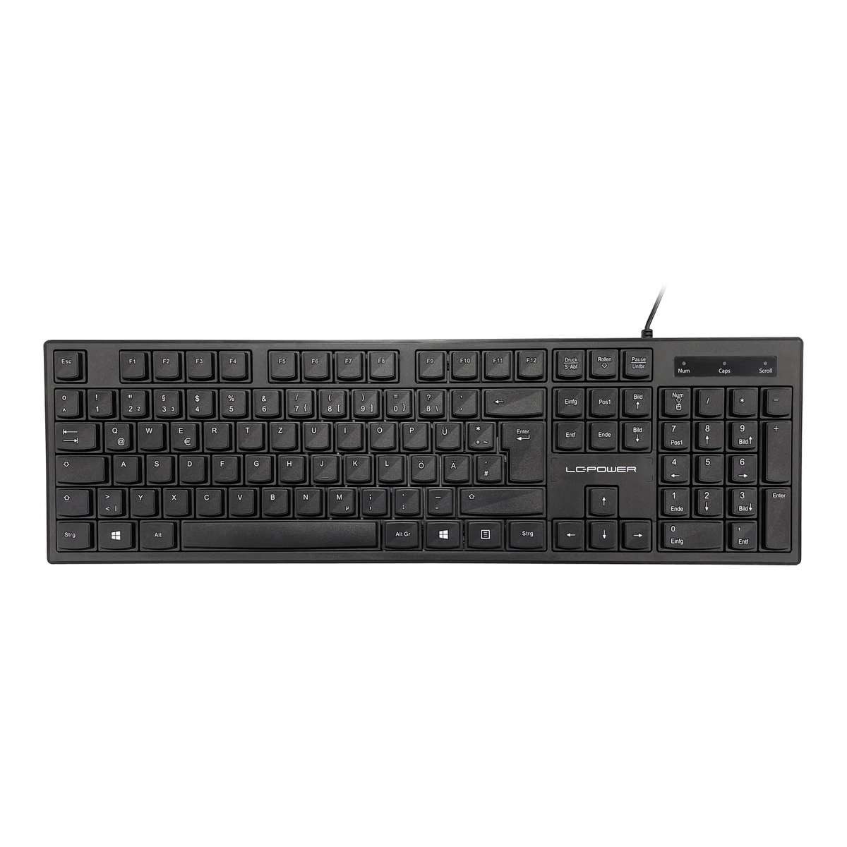 LC-Power Tastatur KEY-903DE black USB,105 Tasten,QWERTZ USB-Tastatur
