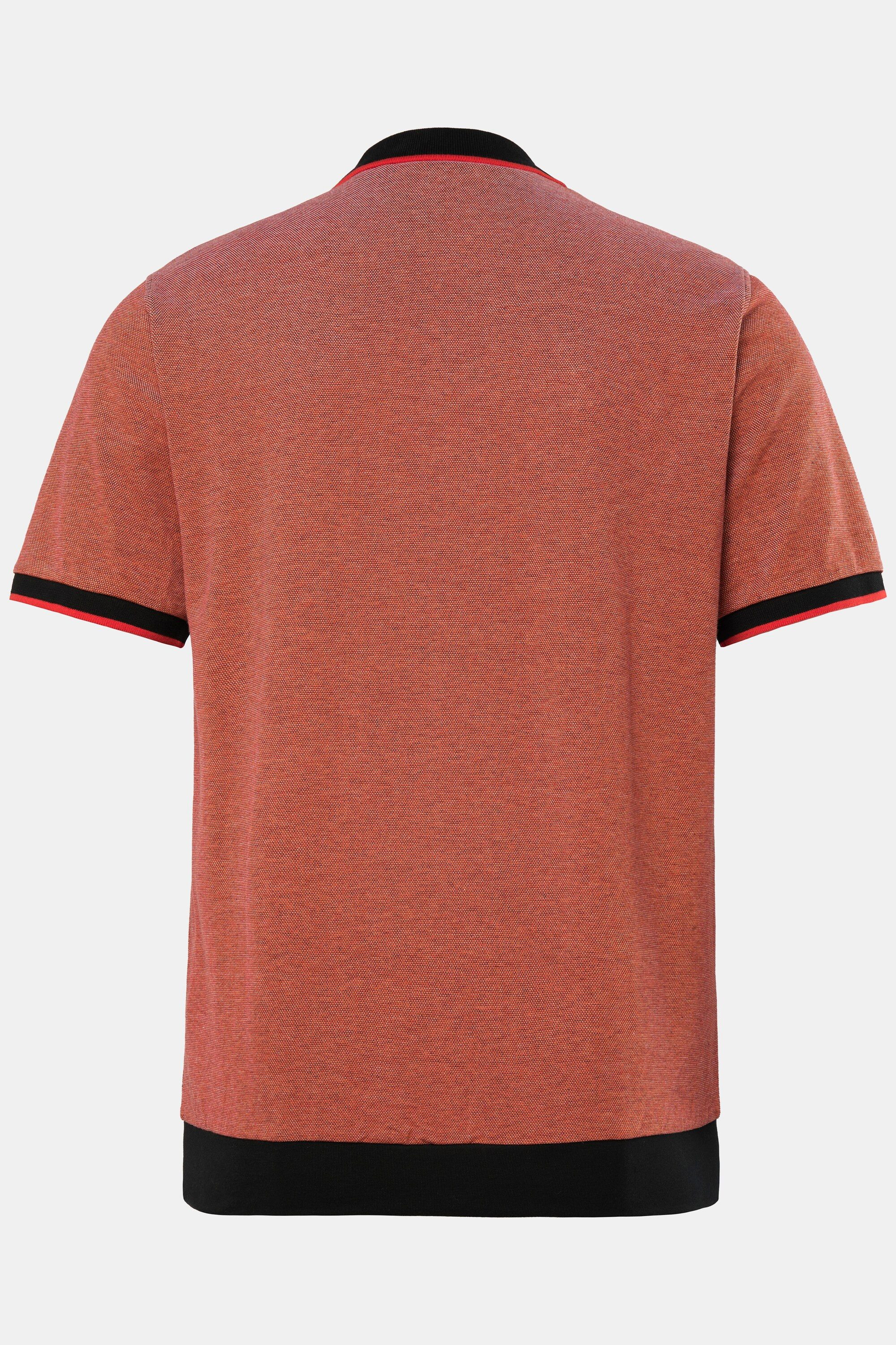 Men Plus Poloshirt Poloshirt Halbarm Bauchfit Piqué