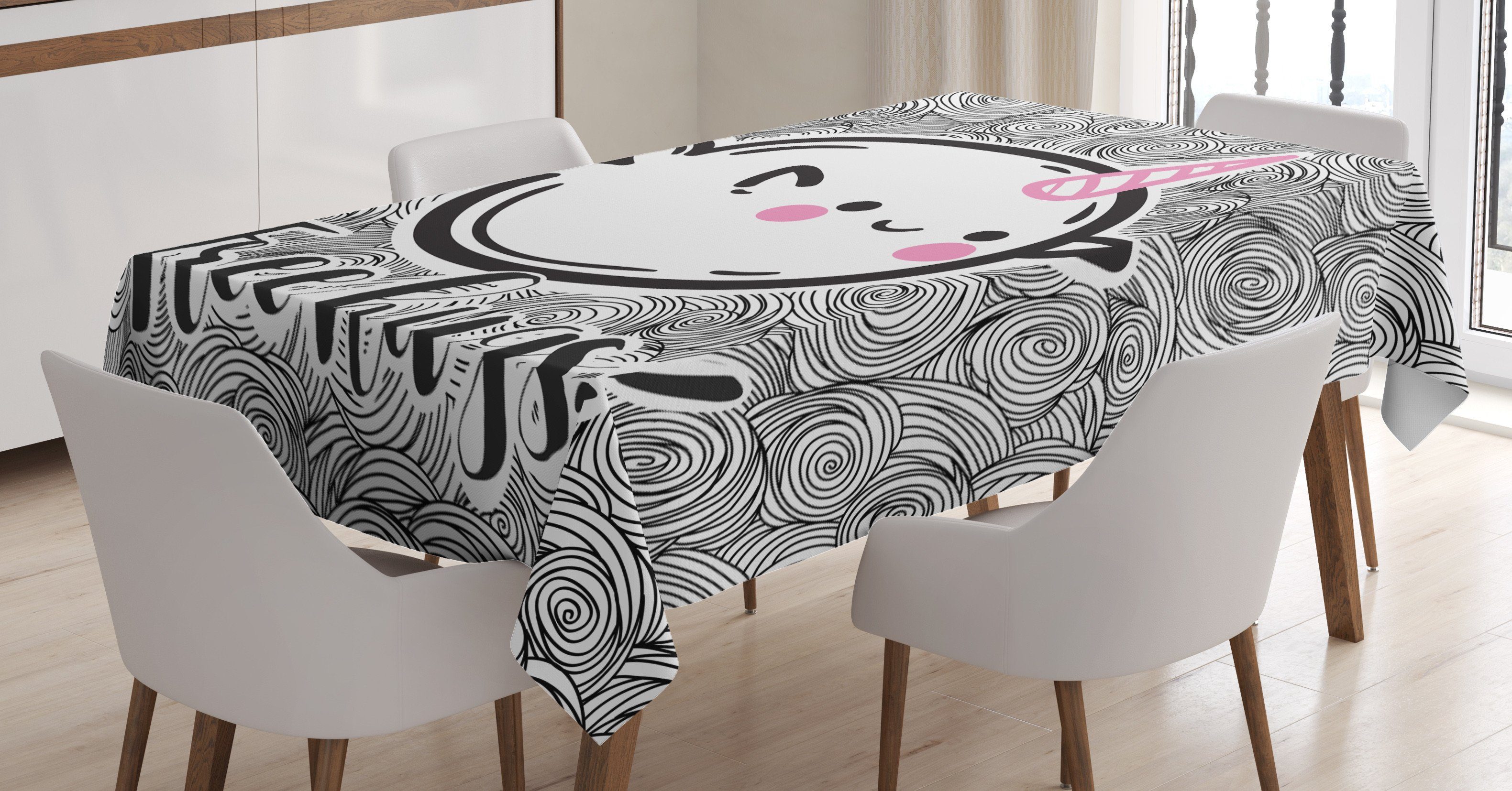 Abstrakt Farben, den Klare Tischdecke Motiv Farbfest Abakuhaus Waschbar Für geeignet Bereich Narwal Wal Außen