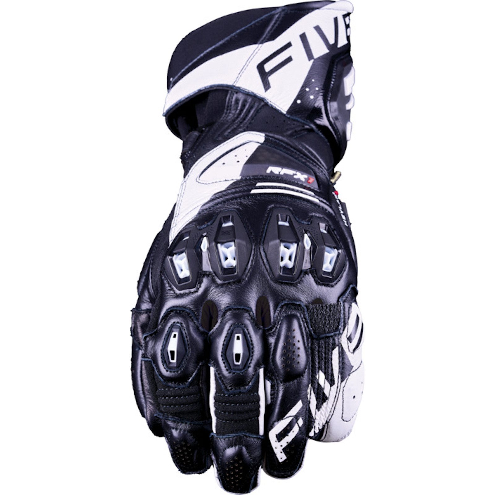 Five Gloves Motorradhandschuhe Five RFX1 Evo Motorradhandschuhe Schwarz / Weiss L mit Verstärkungen