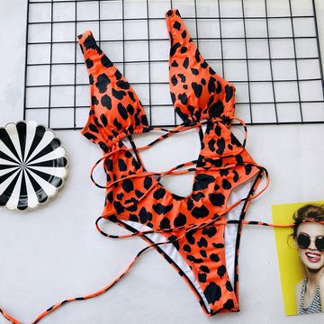 BlauWave Schwimmanzug Stück Erogener Bikini Damenmode Strandstil Badeanzug (1-St., Badeanzug Weiblich Biquini) Sommer Bademode