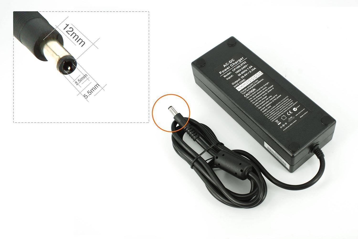 PowerSmart CP100L0702E.011 Batterie-Ladegerät (24 V 2.35A Für Pick Up  Electric,  4 life, (29,40V Ausgang, DC 2,5 Anschluss)