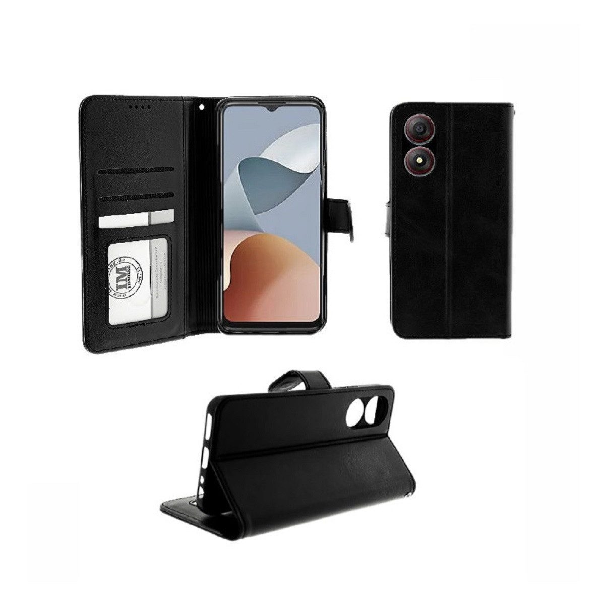 COFI 1453 Smartphone-Hülle Buchtasche mit Magnetverschluss Handyhülle mit Kartenfächern