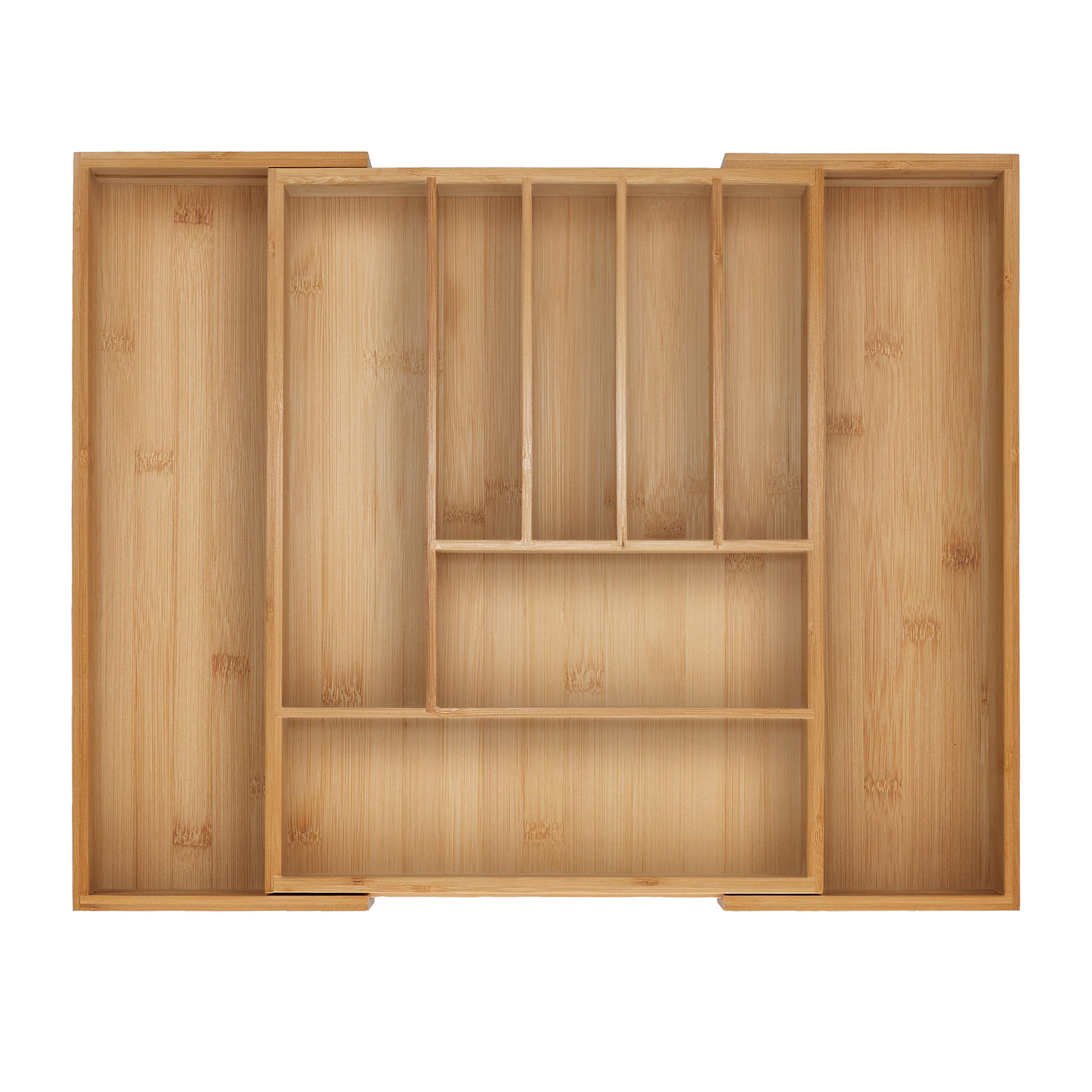 relaxdays Besteckkasten Ausziehbarer Besteckkasten aus Bambus, 38 cm günstig online kaufen