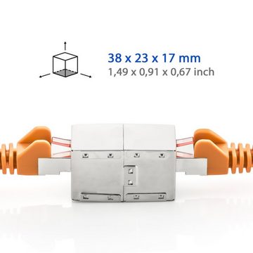 deleyCON deleyCON 1x RJ45 Netzwerkkabel Kupplung Patchkabel Verbinder Modular Netzwerk-Adapter