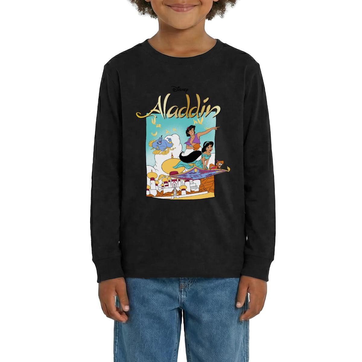 T-Shirt Jasmin Und Aladin Auf Fliegendem Teppich Teenager Premium Langarmshirt