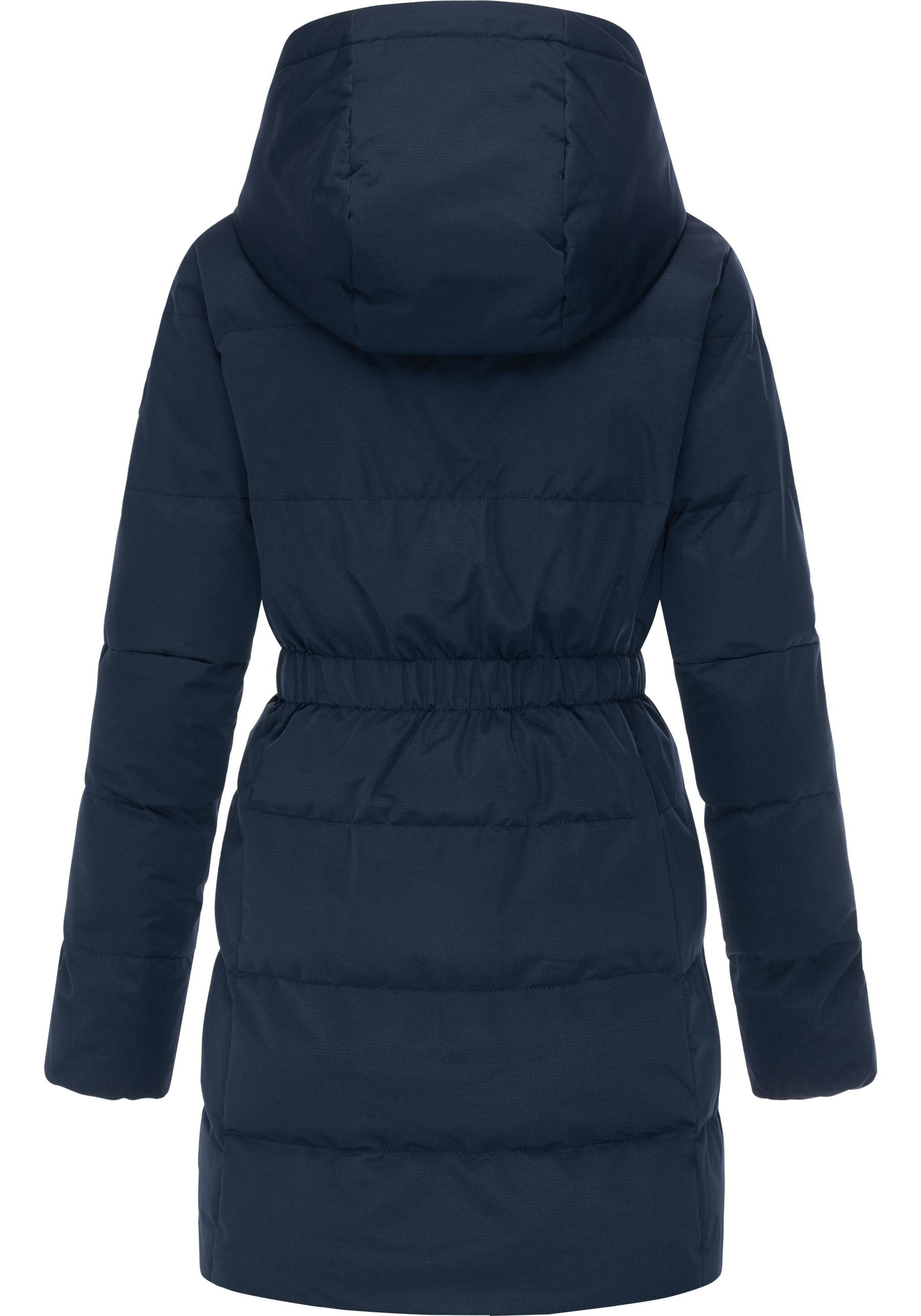 Ragwear Steppmantel Niani YOUMODO Warmer Wintermantel mit hohem Kragen und Kapuze